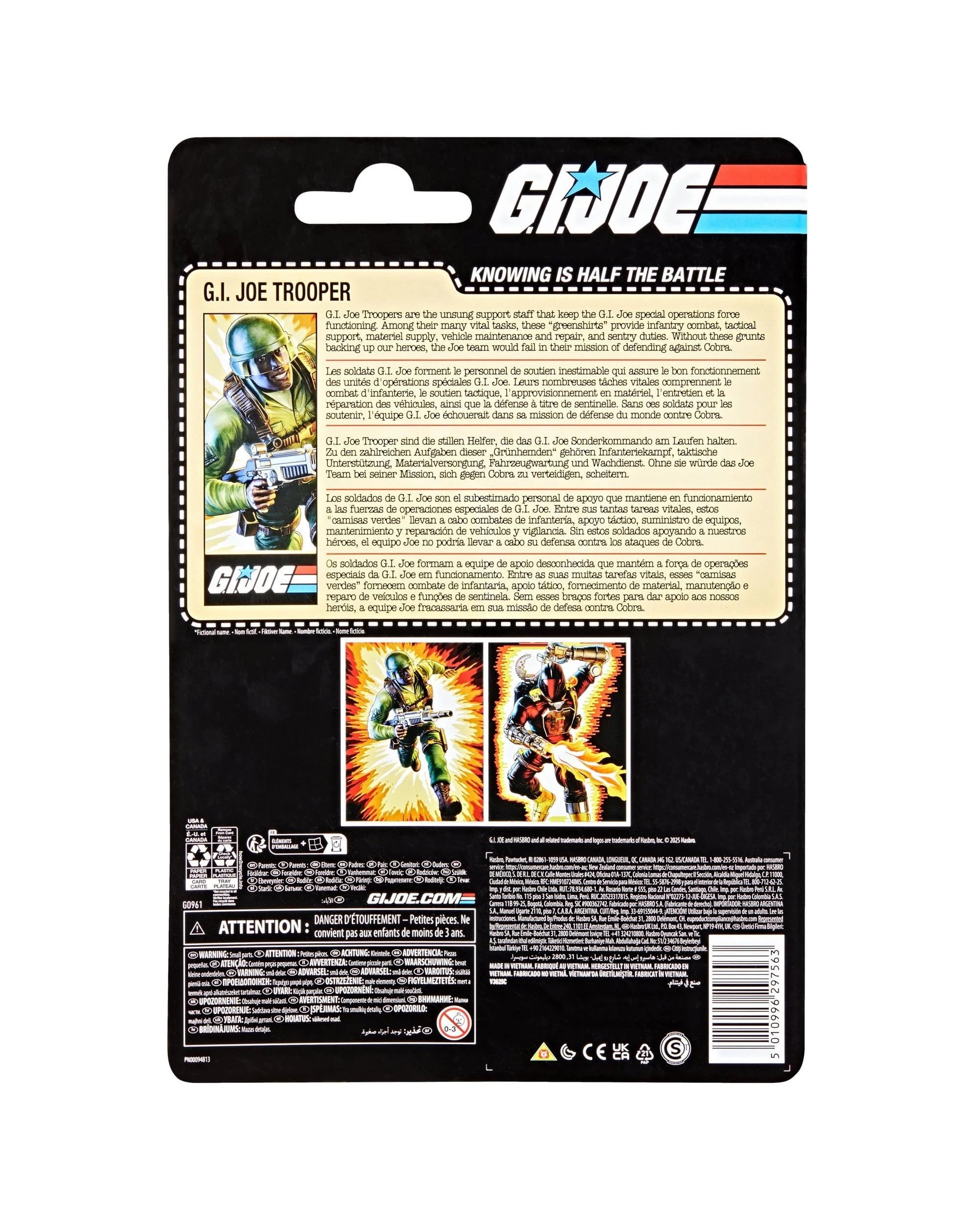 3 G.I. Joe Classified Series: Retro Cardback G.I. Joe Trooper Action Figure, 3 of 10