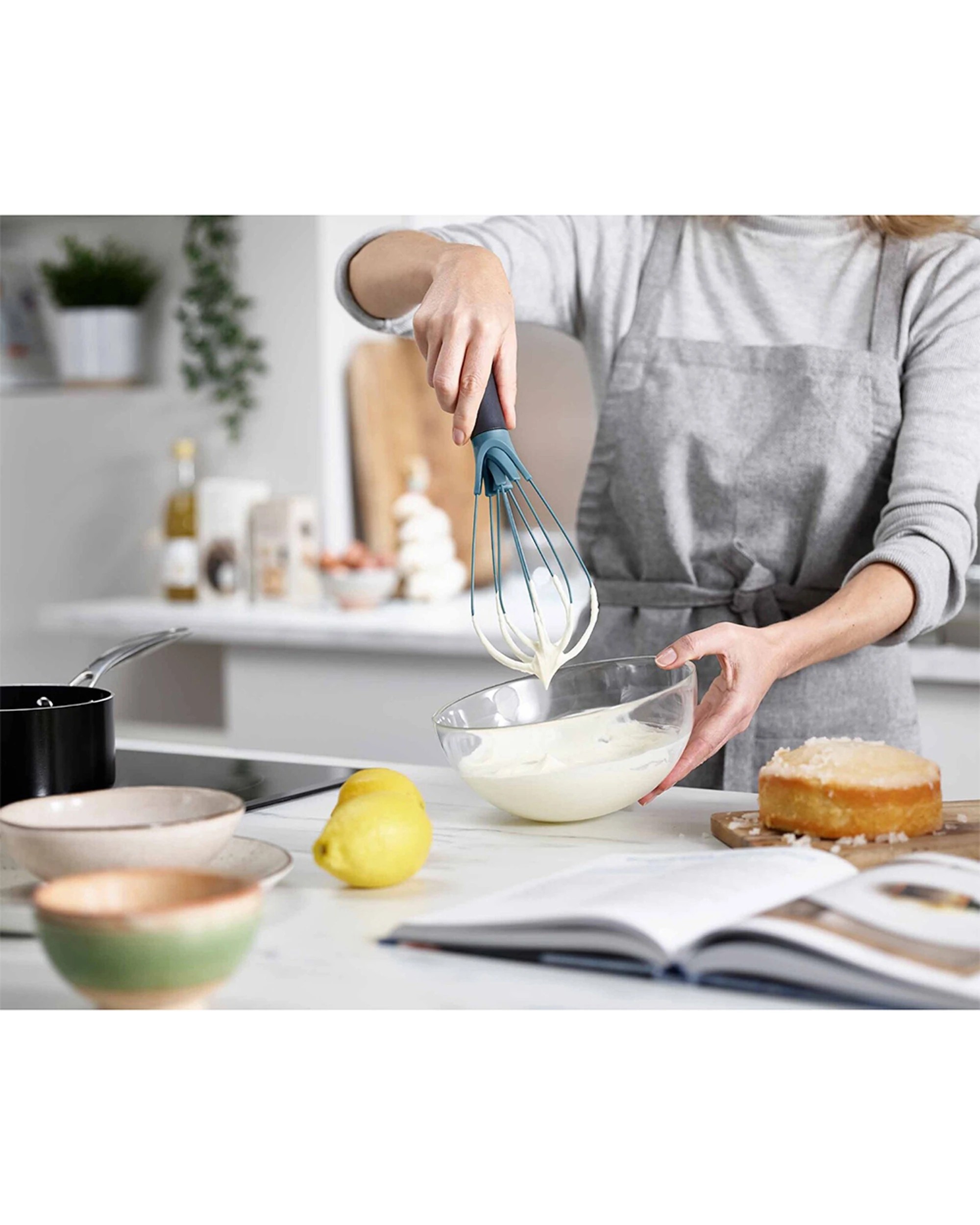 2 Joseph Joseph Twist 2-in-1 Flat Balloon Kitchen Whisk Silicone Coated Steel - Multi, 2 of 4