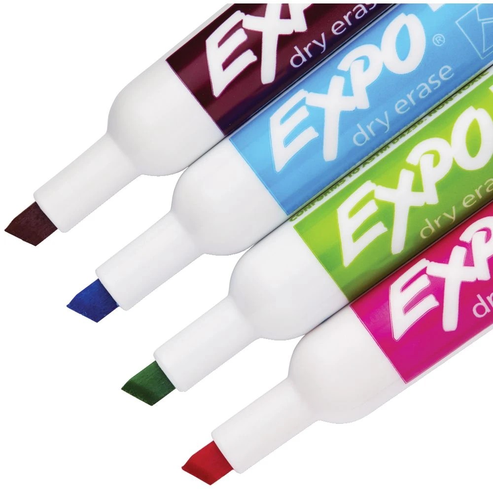 3 Expo Whiteboard Markers Chisel Fashion Assorted 4 Pack, 3 of 3
