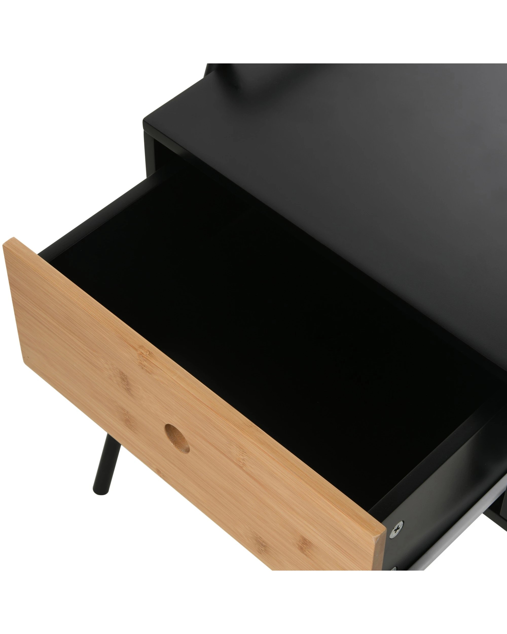 5 Sherwood Oliver Wooden Bed Side Table 43x40x52cm - Black, 5 of 8