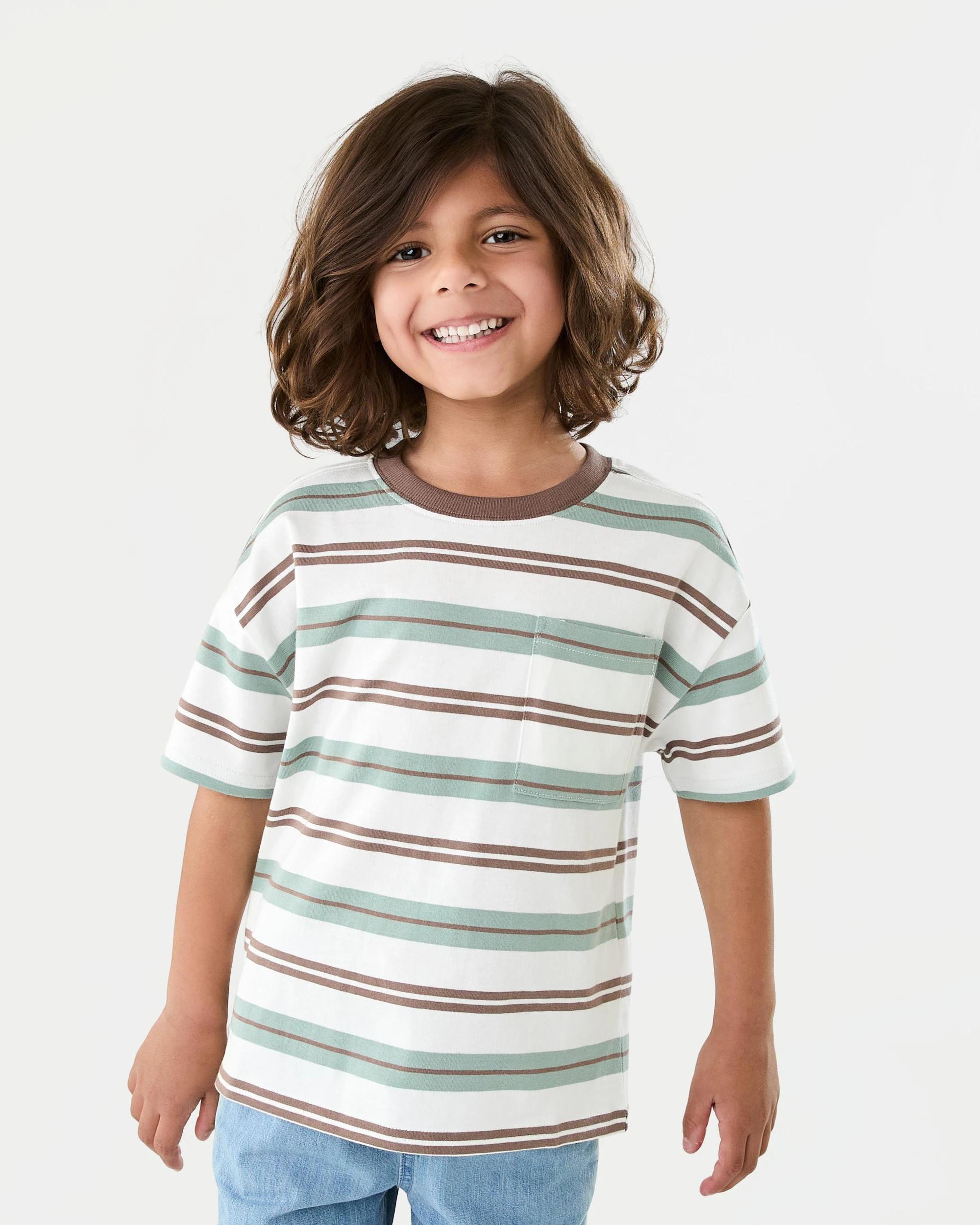 1 Oversized Stripe T-shirt Wht Stripe, 1 of 8