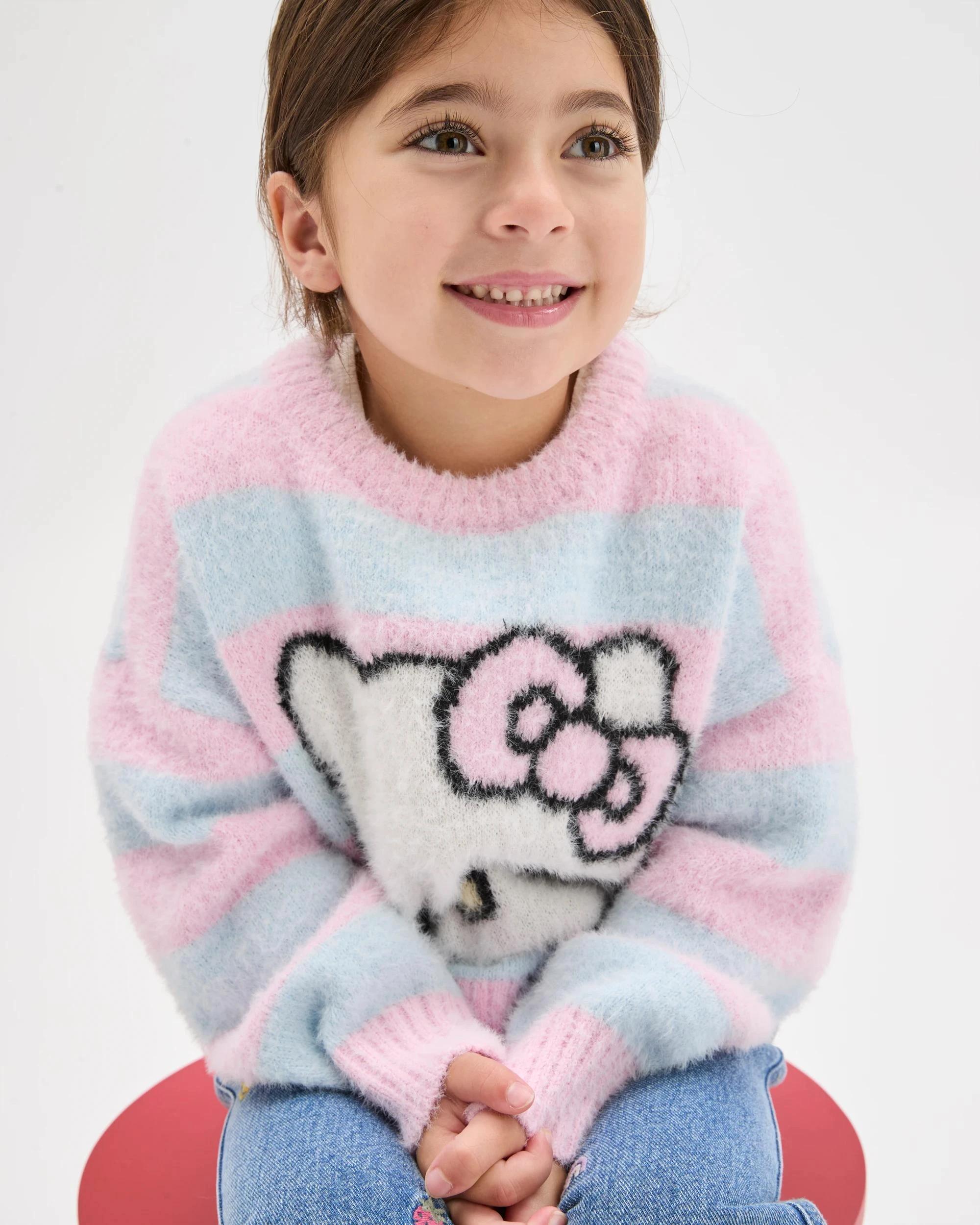 2 Hello Kitty Long Sleeve Stripe Knit Jumper , 2 of 6