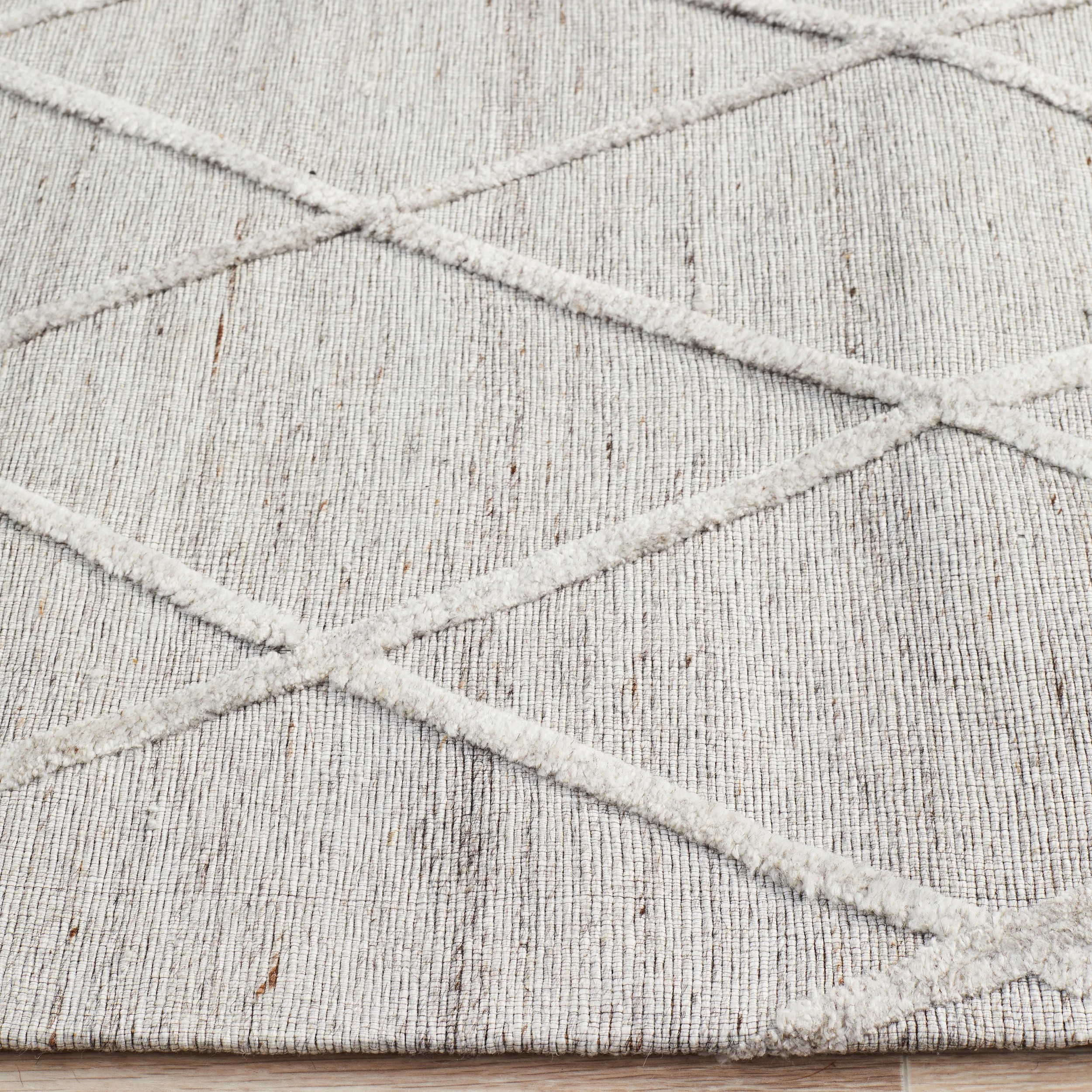 5 Common Ground Rugs Tableau 5051 280x190cm - Large Hand Loomed Rug - Silver, 5 of 7