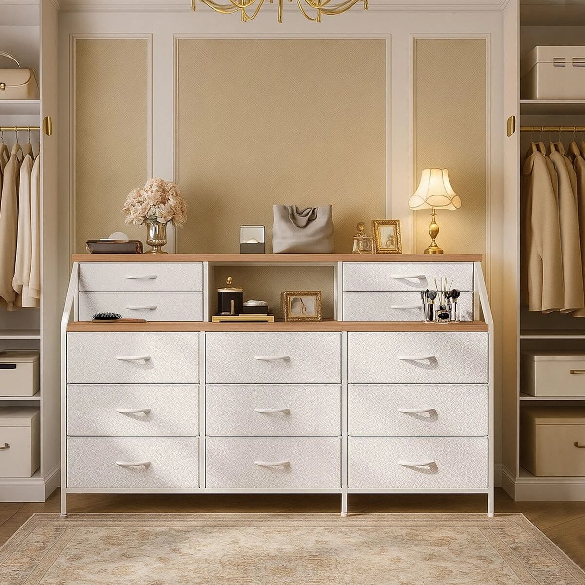 4 LUXSUITE Wide 13 Chest of Drawers Tall Dresser Tallboy, 4 of 7