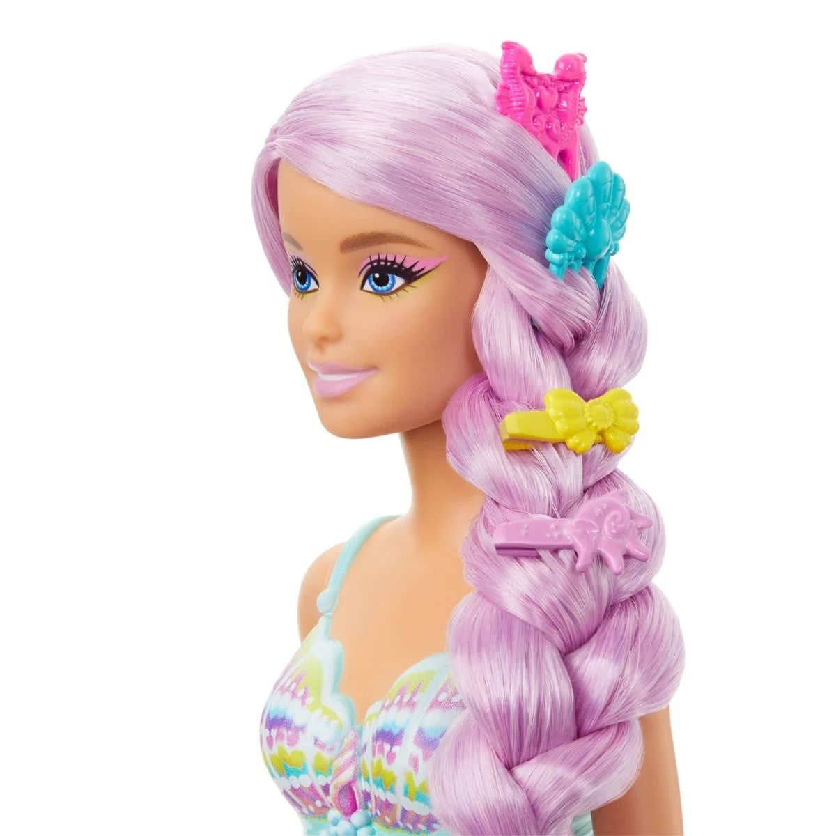 4 Barbie Mermaid Doll with 18cm Long Fantasy Hair and Accessories Playset, 4 of 6