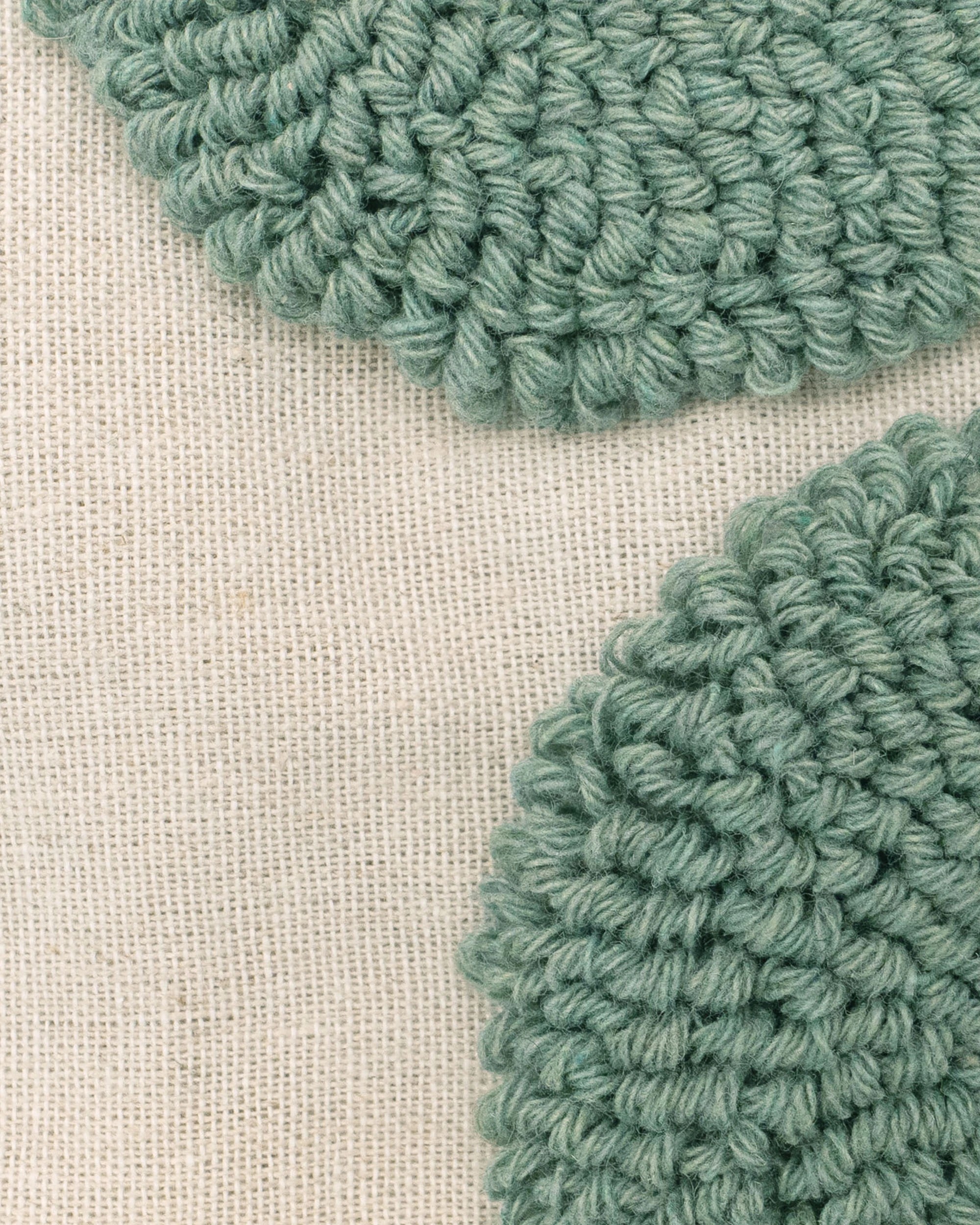 5 Bambury Florian Looped Embroidery Square Cushion Eucalyptus - Green, 5 of 5