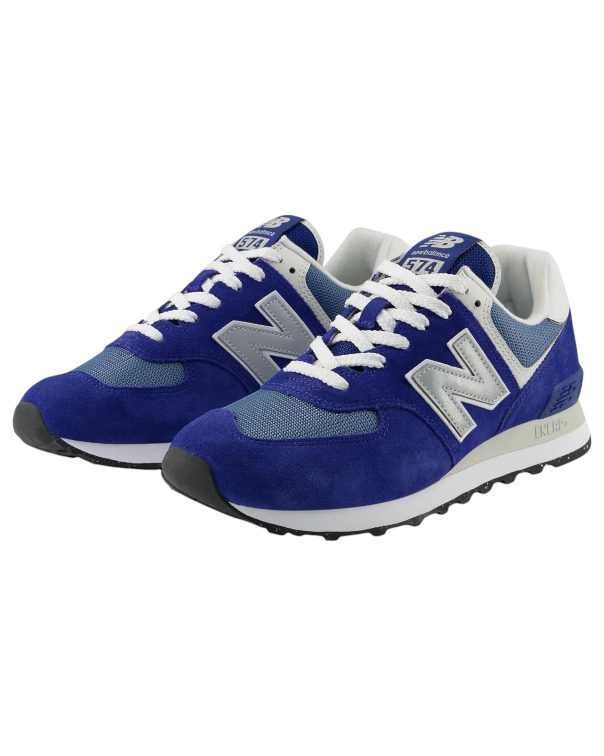 8 New Balance Mens 574 Navy/ White Athletic Shoes NAVY/WHITE, 8 of 8