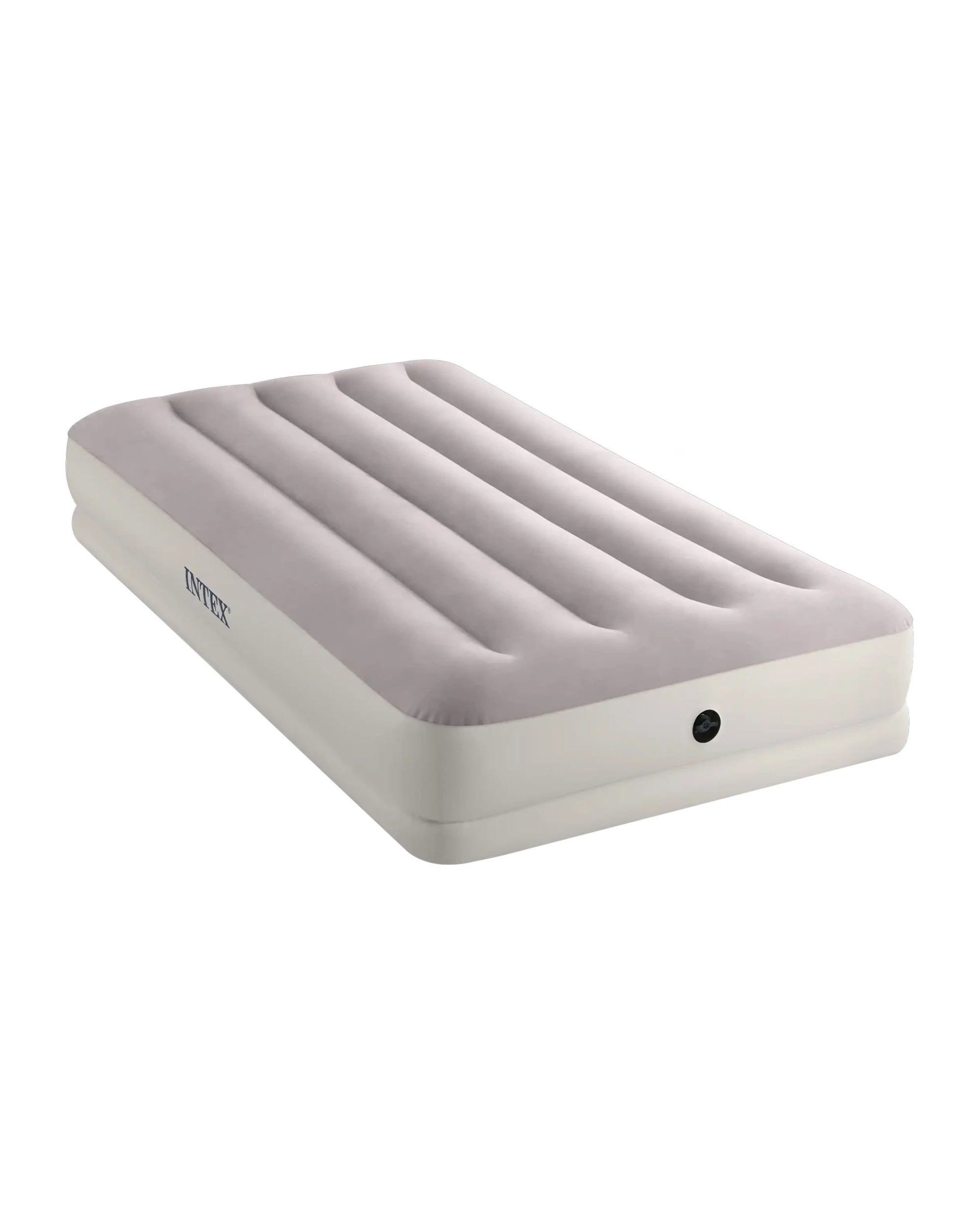1 Intex Cream Twin Dura-Beam Prestige Mid Rise Airbed Mattress with USB Pump - Beige, 1 of 10
