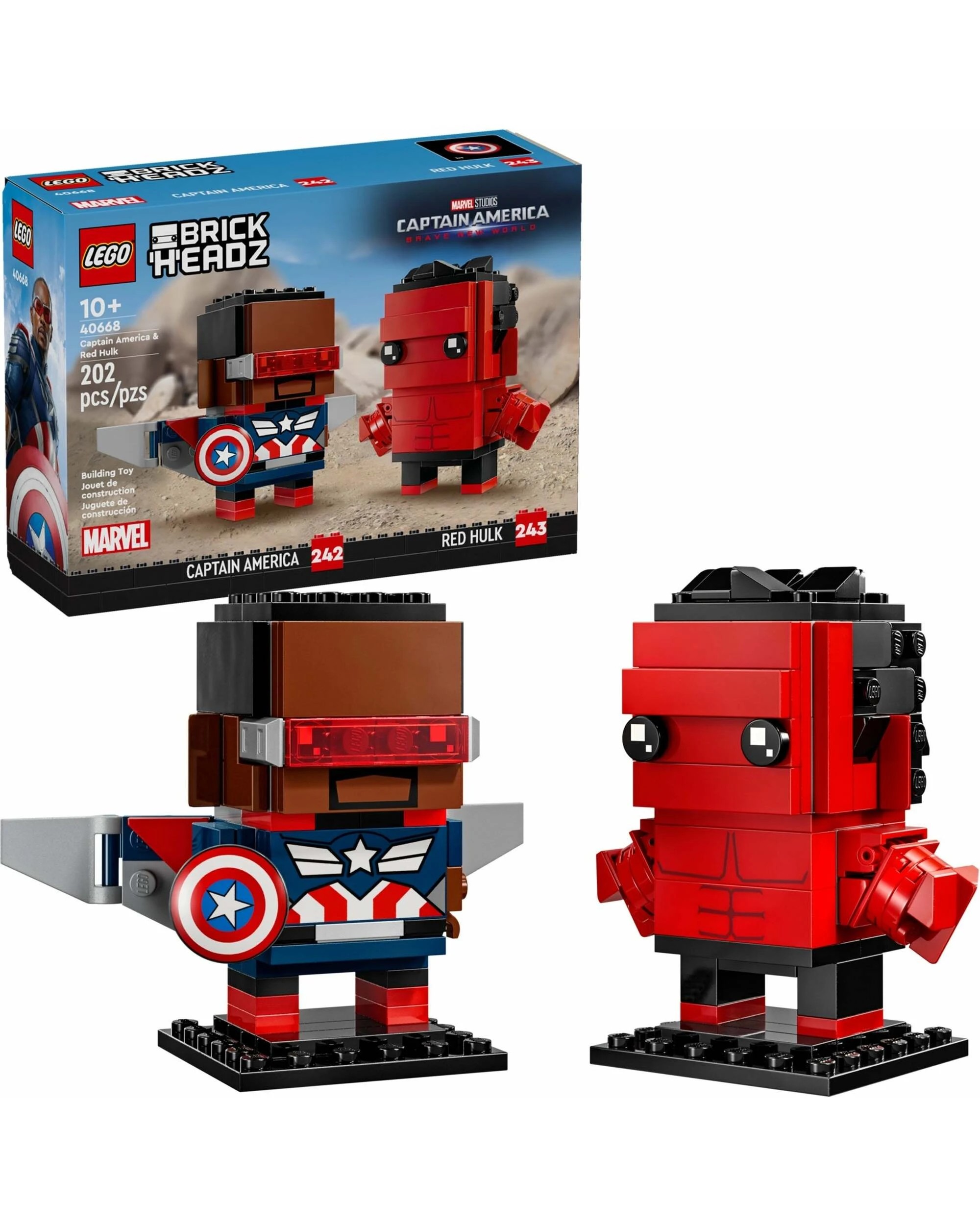 2 LEGO 40668 Captain America and Red Hulk Brickheadz Figures, 2 of 3