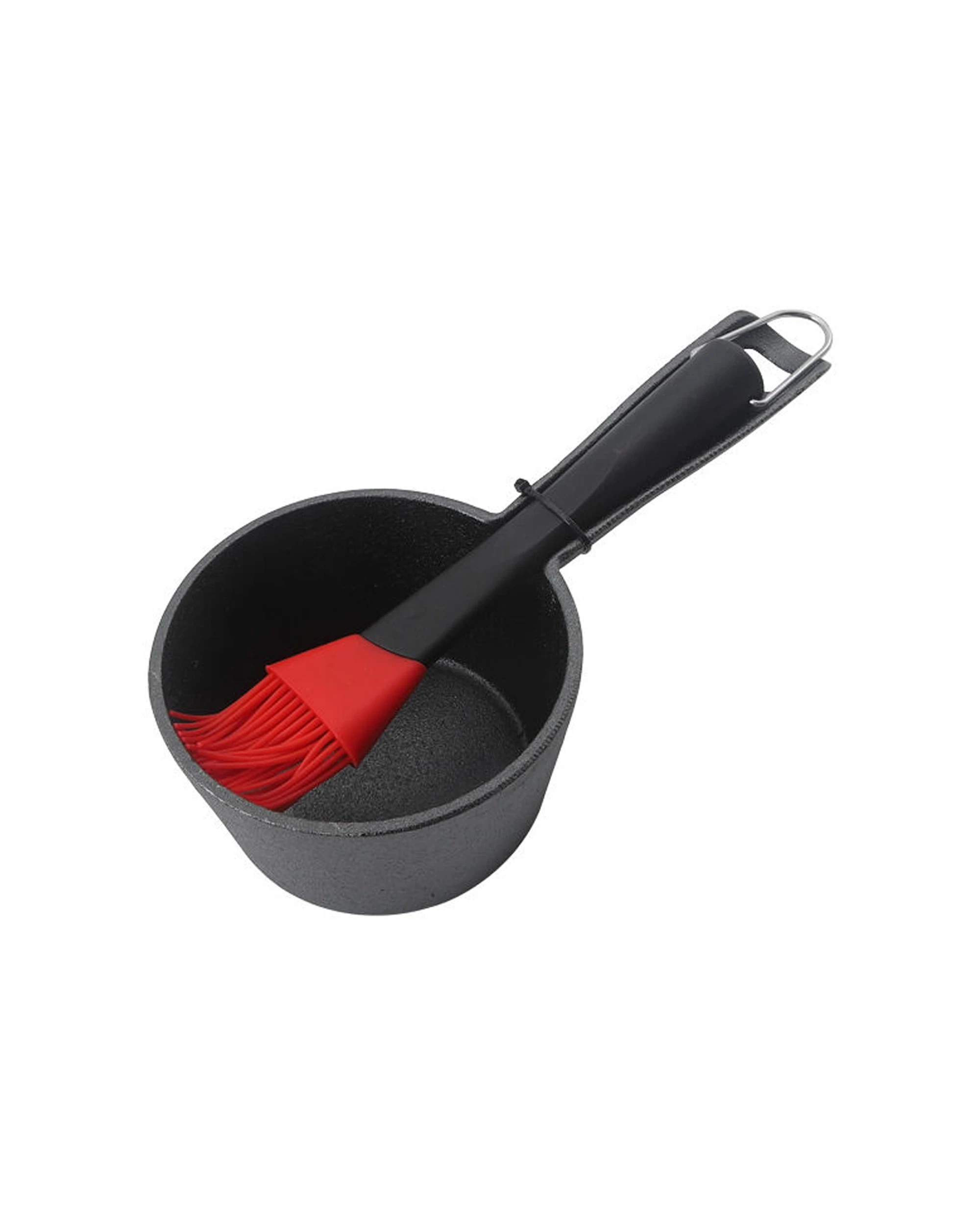 5 Mens Republic Basting Set Cast Iron Pot And Basting Brush For Bbq Essential Kit - Black, 5 of 5