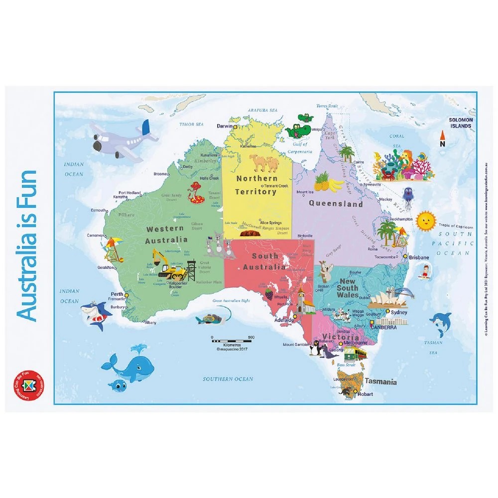 1 Learning Can Be Fun Australia Is Fun Double-sided Wall Chart, 1 of 3