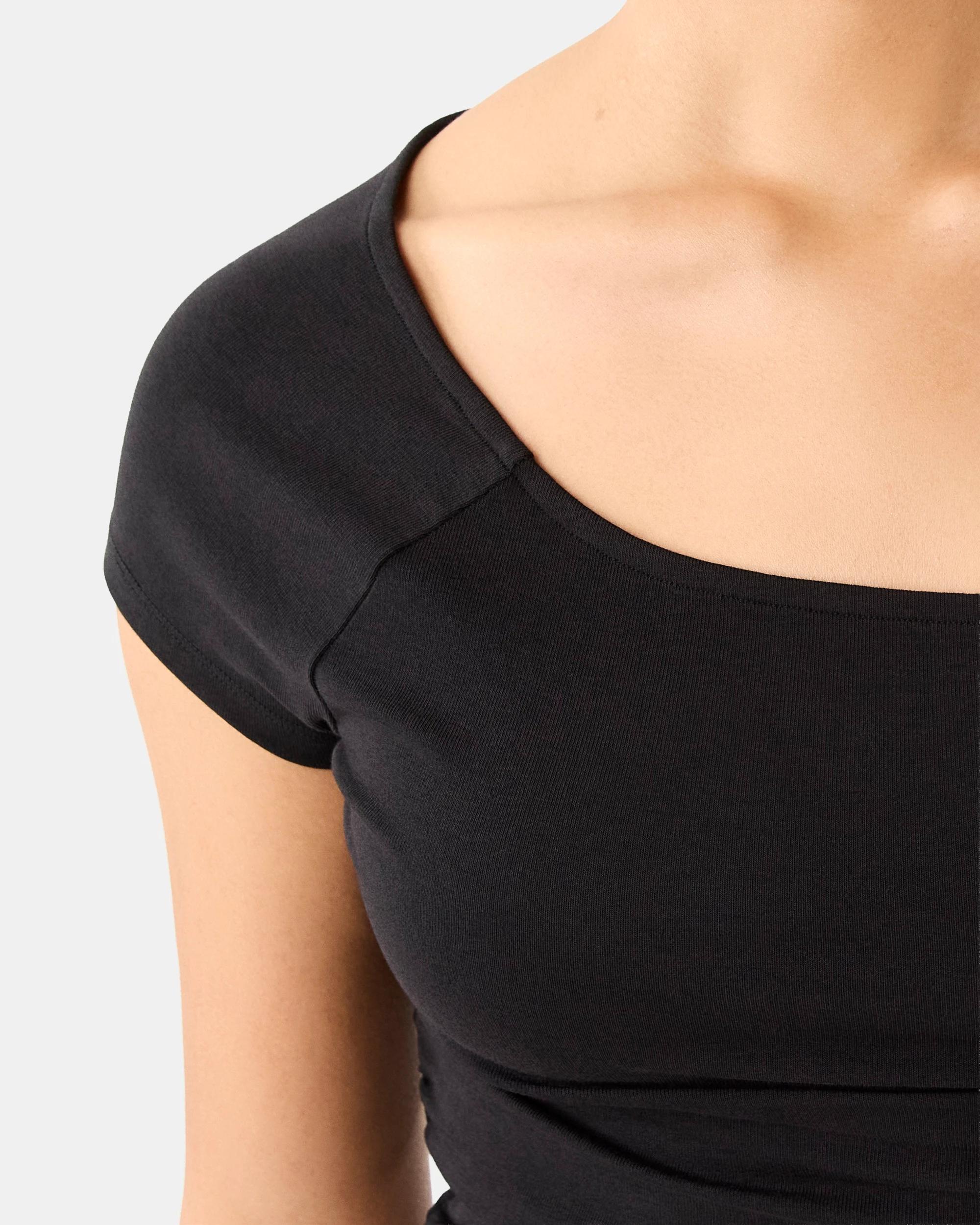 4 Off The Shoulder T-shirt Black, 4 of 7