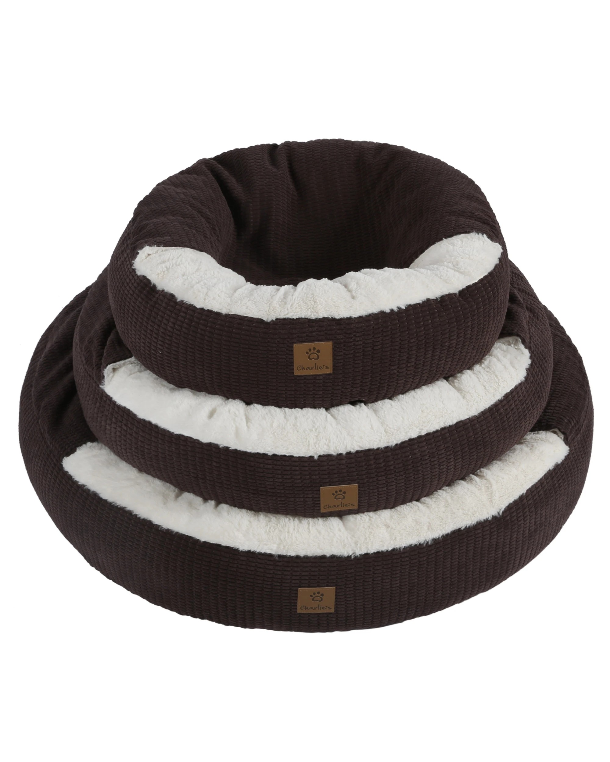 9 Charlie's Snookie Hooded Calming Dog Bed Large - Latte, 9 of 9