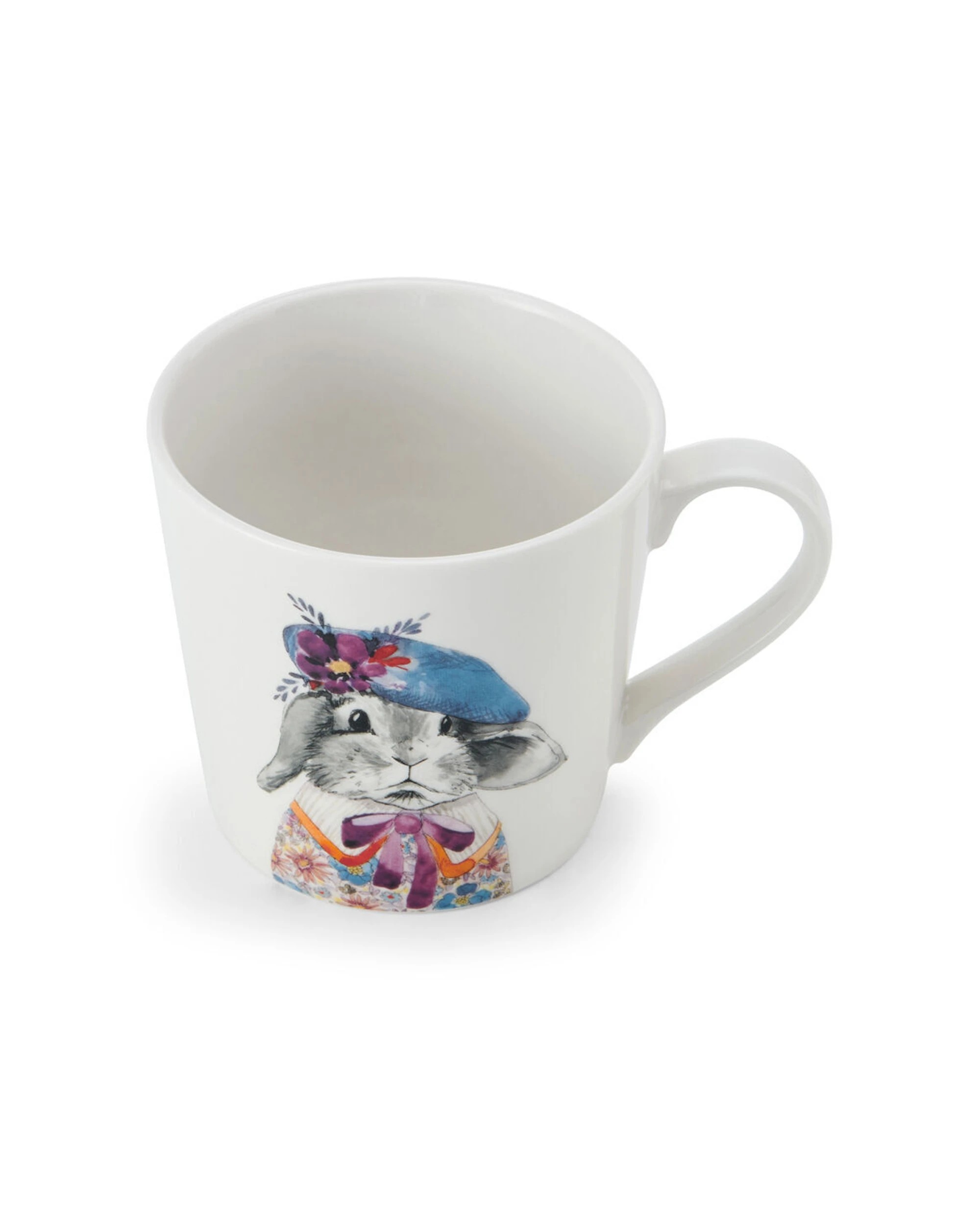 3 Mikasa 6PK Fine China Coffee Tea Mug 380ml Rabbit Themed Hand Painted Design - Multi, 3 of 3