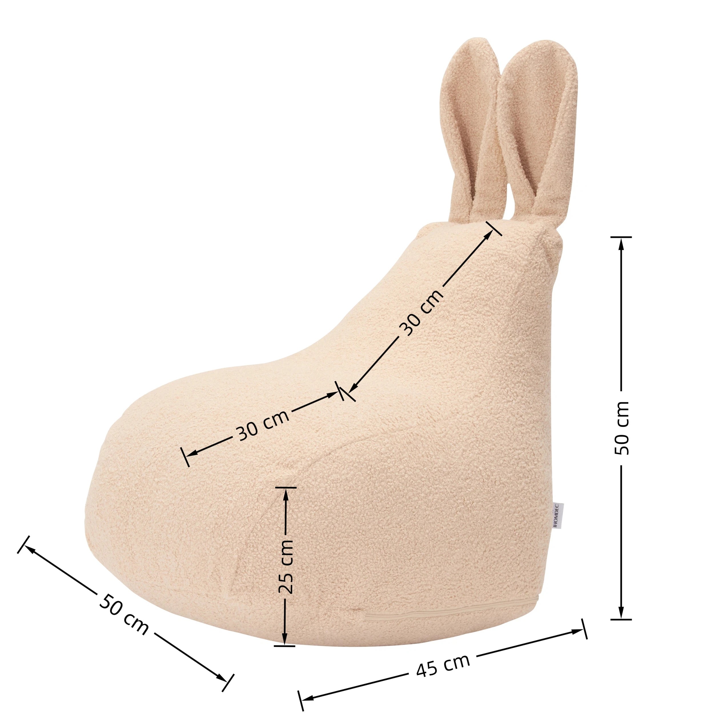 7 IHOMDEC Bean Bag Bunny Fashion Compression Lazy Sofa - Beige, 7 of 10