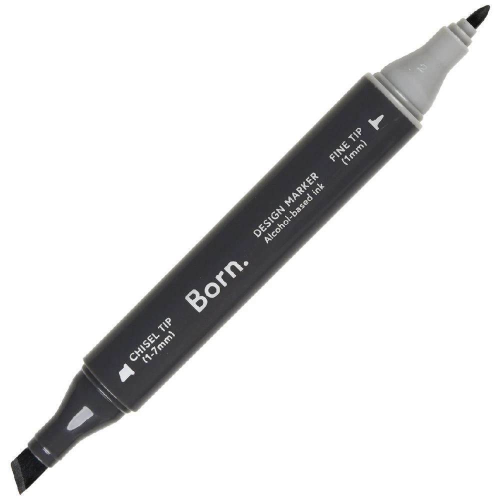 1 Born Professional Dual-Tip Artist Marker Cool Grey BG081, 1 of 4