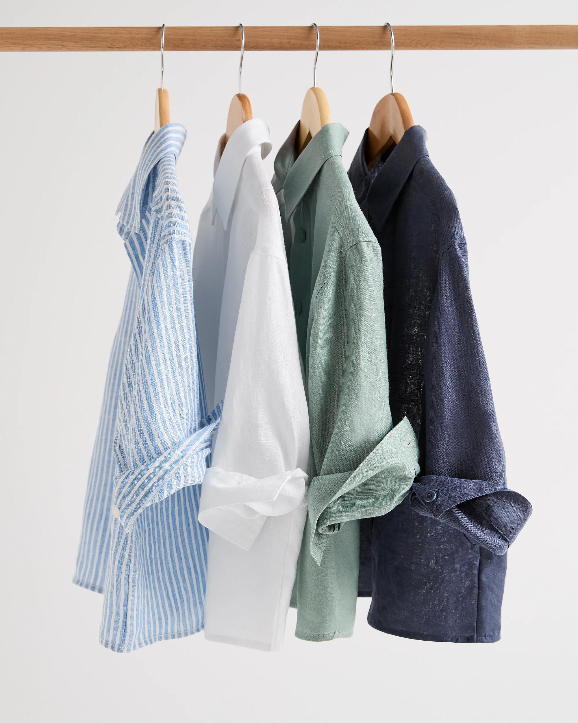 6 Target European Linen Shirt BLUE / STRIPE, 6 of 7