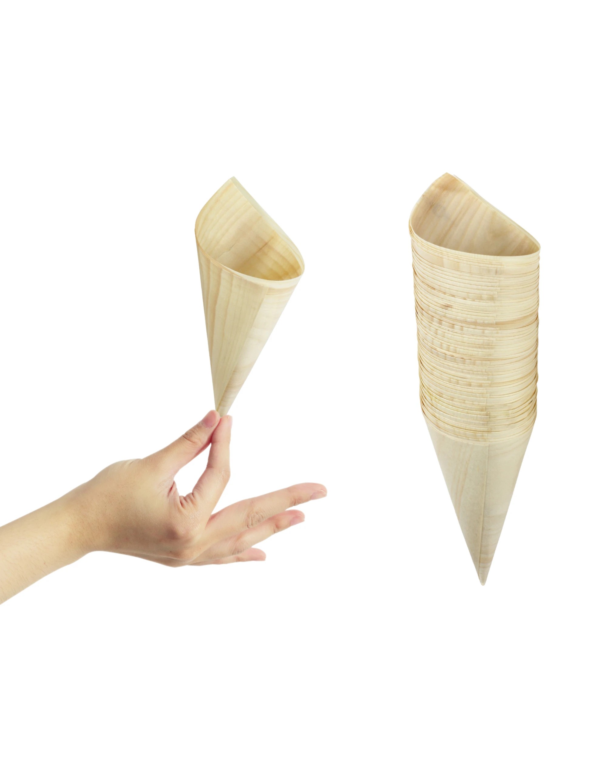 1 Alpen 12.5cm Wooden Cones Pack of 50, 1 of 2