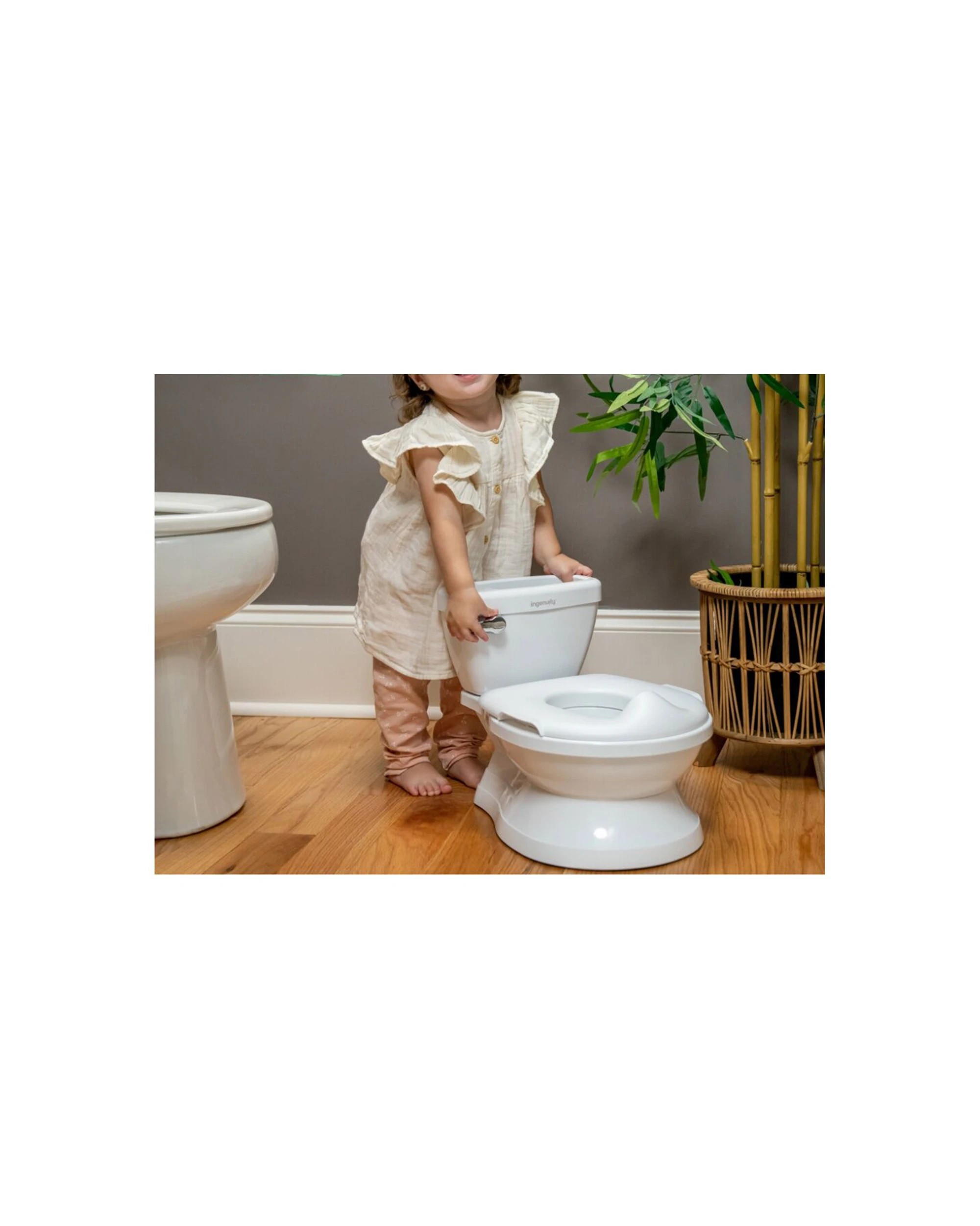 7 Ingenuity My Size Potty Pro Toilet Training 2 Pack Flushing 18-60 Months - White, 7 of 7