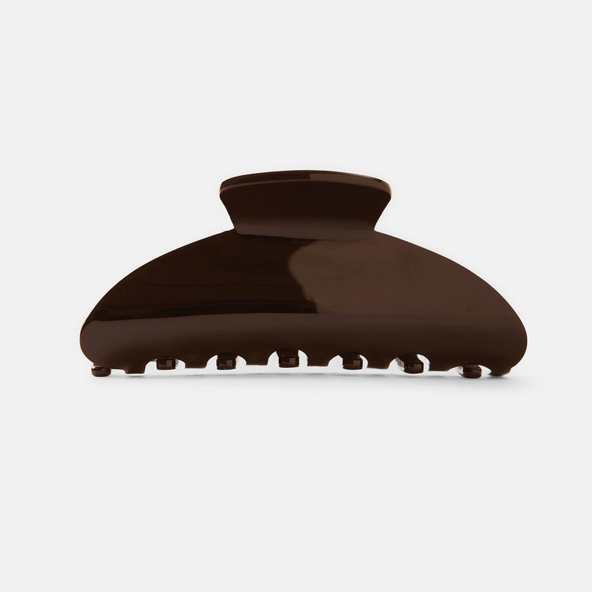 1 Brown Half Moon Claw Hair Clip, 1 of 4