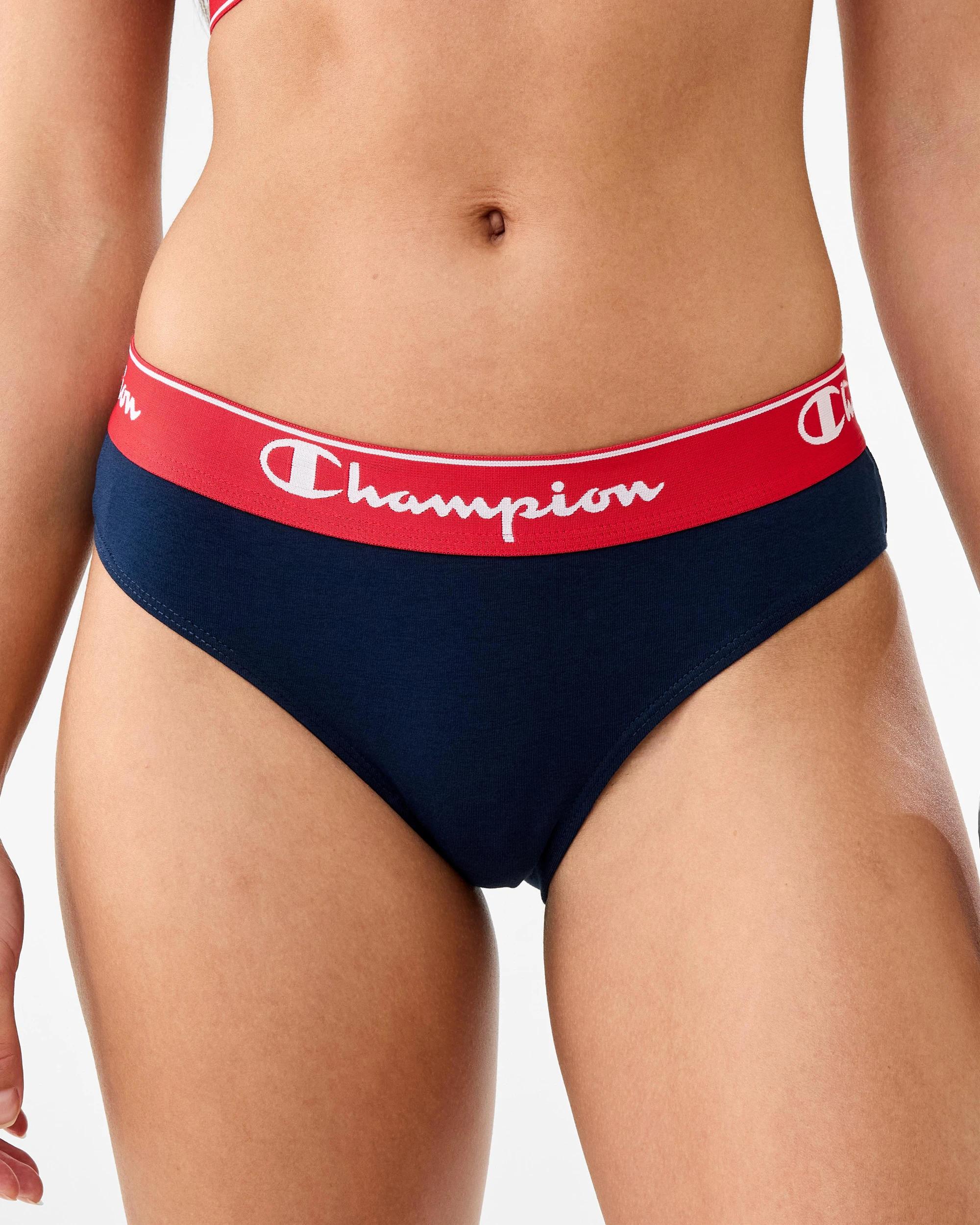 4 2 Pack Champion Womens Briefs White Navy, 4 of 9