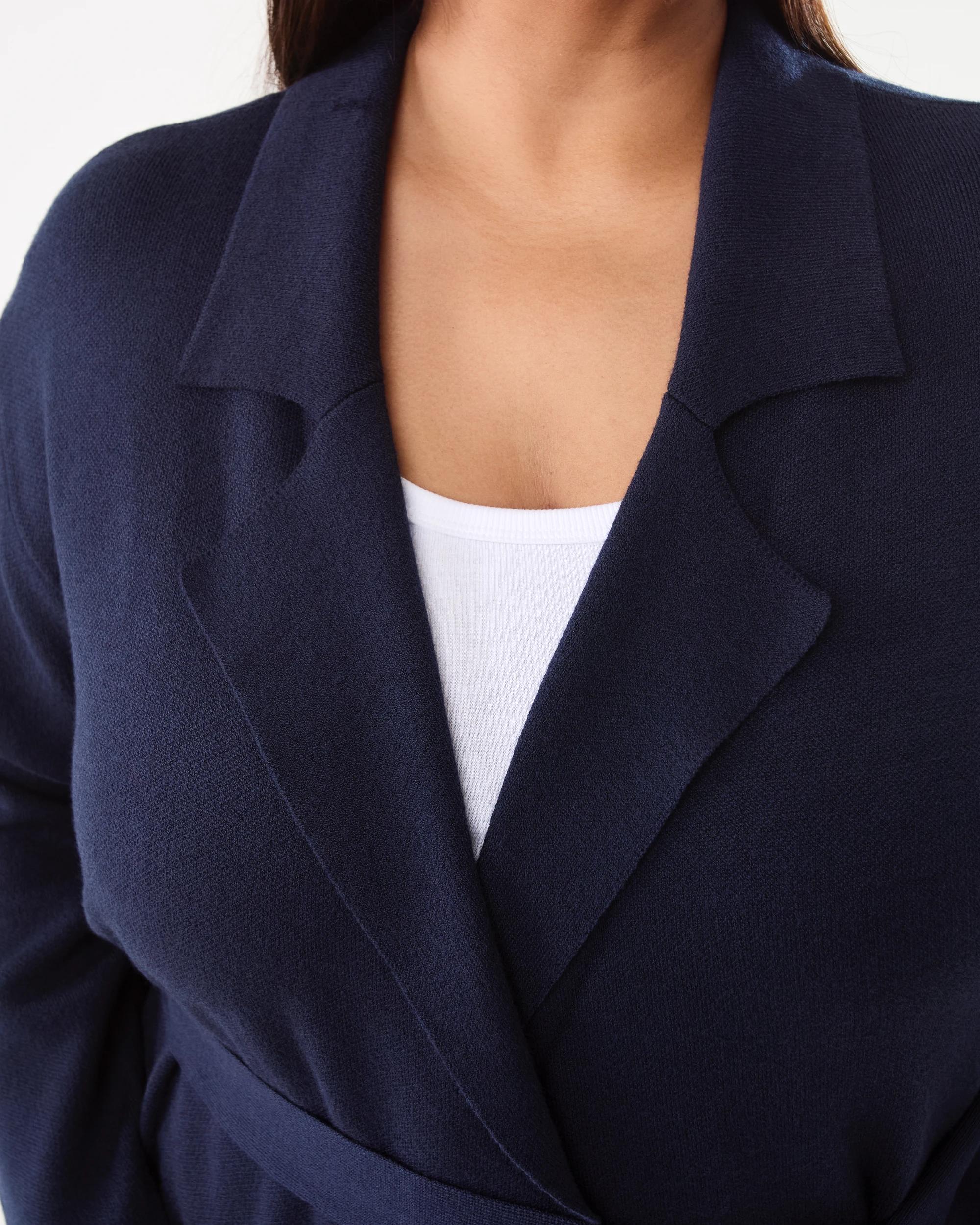 5 Curve Trench Coatigan Navy Blaze, 5 of 7