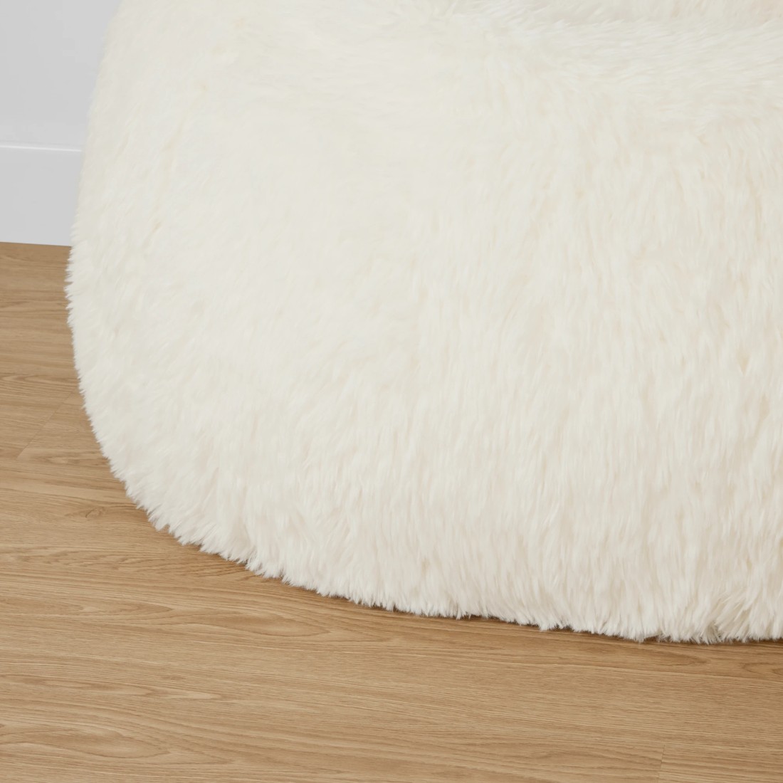 7 Fluffy Bean Bag - White, 7 of 8