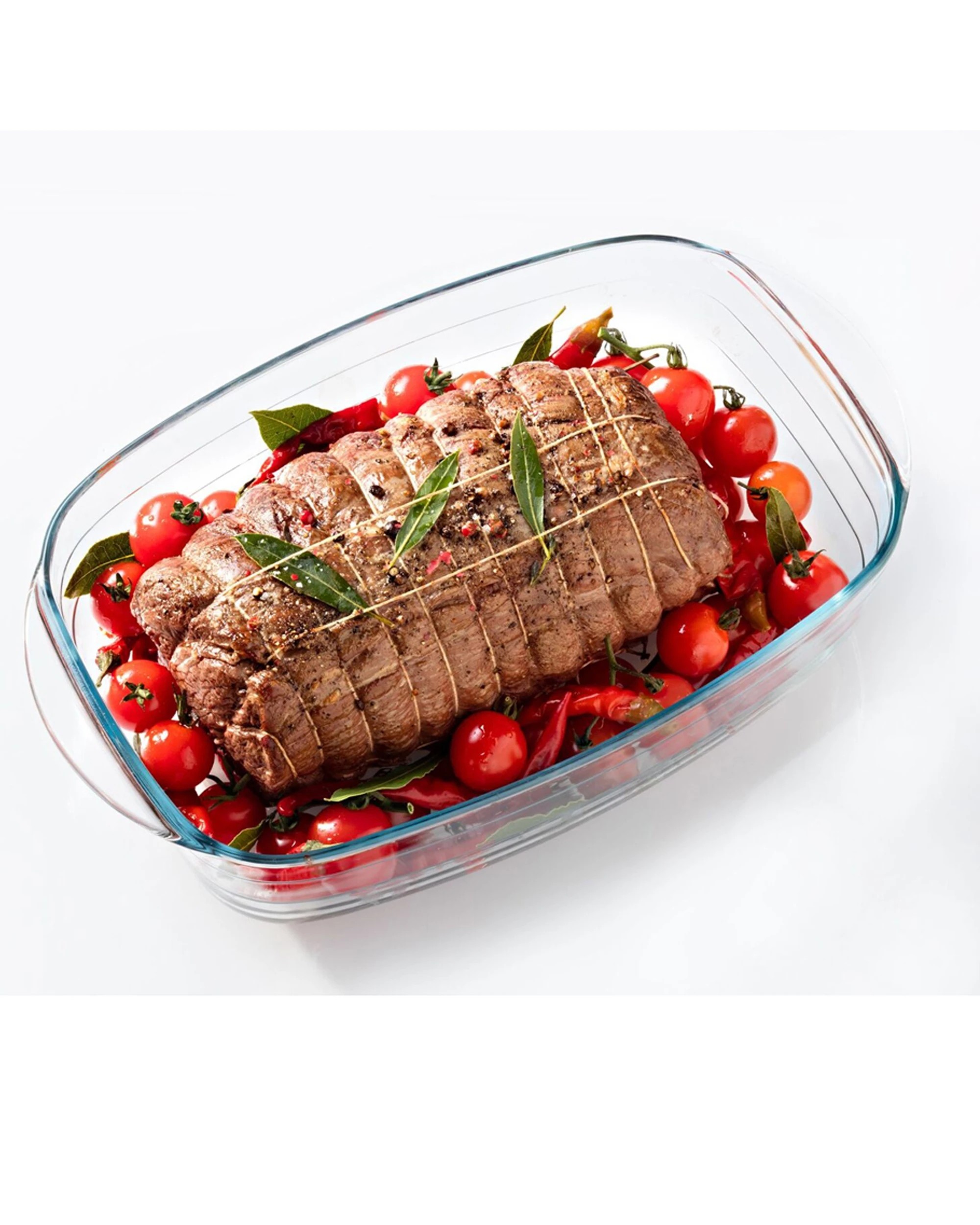 4 O'Cuisine Rectangle Borosilicate Glass Casserole Dish With Lid 37cm/6.5L Oven Safe - Clear, 4 of 4