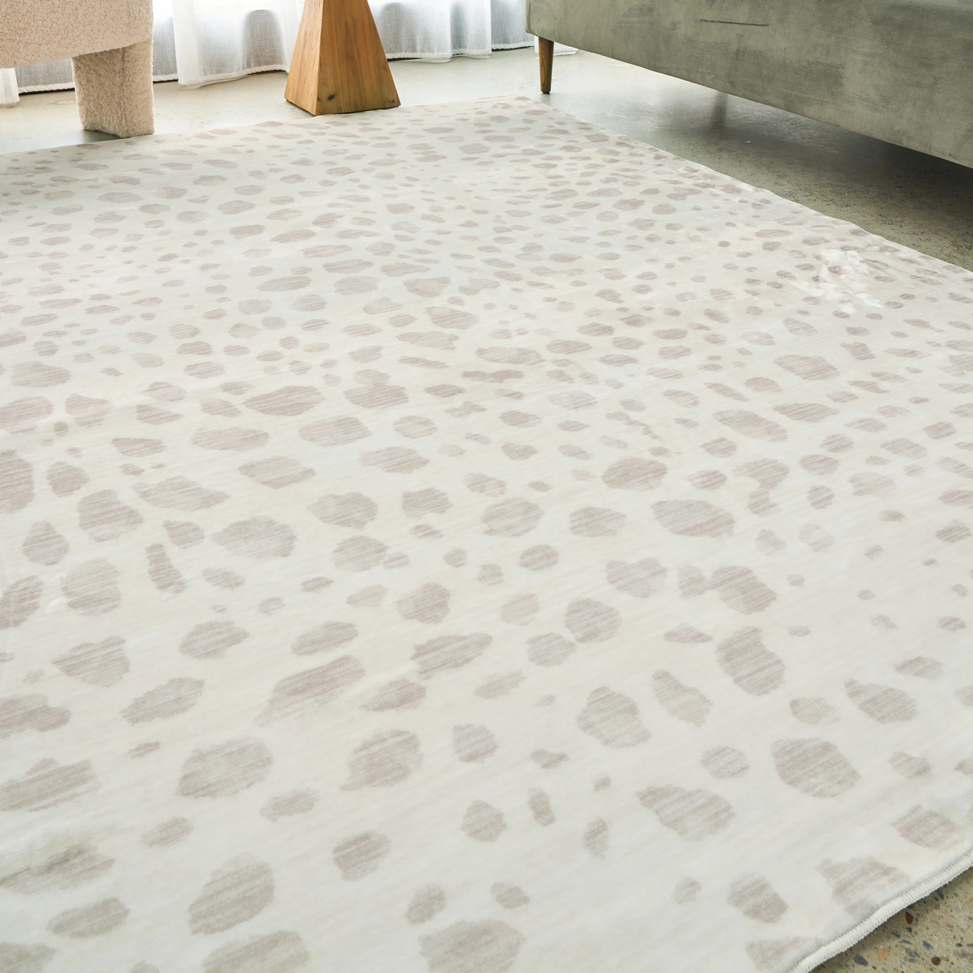 1 Common Ground Rugs Vitality Mila 220x150cm - Medium Washable Pet Friendly Rug - Beige, 1 of 6