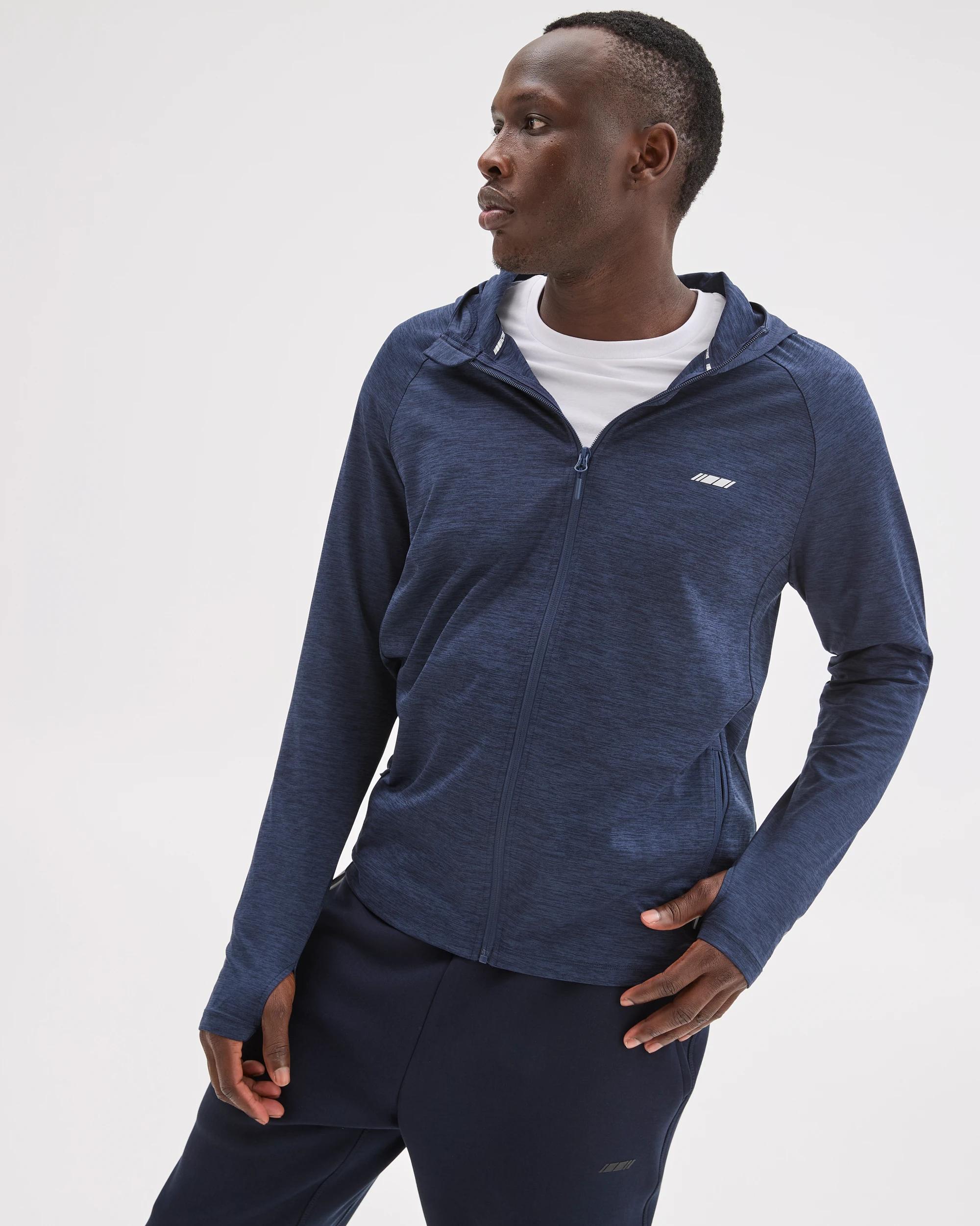 4 Target Active Active Panelled Zip Through Hoodie NAVY, 4 of 7