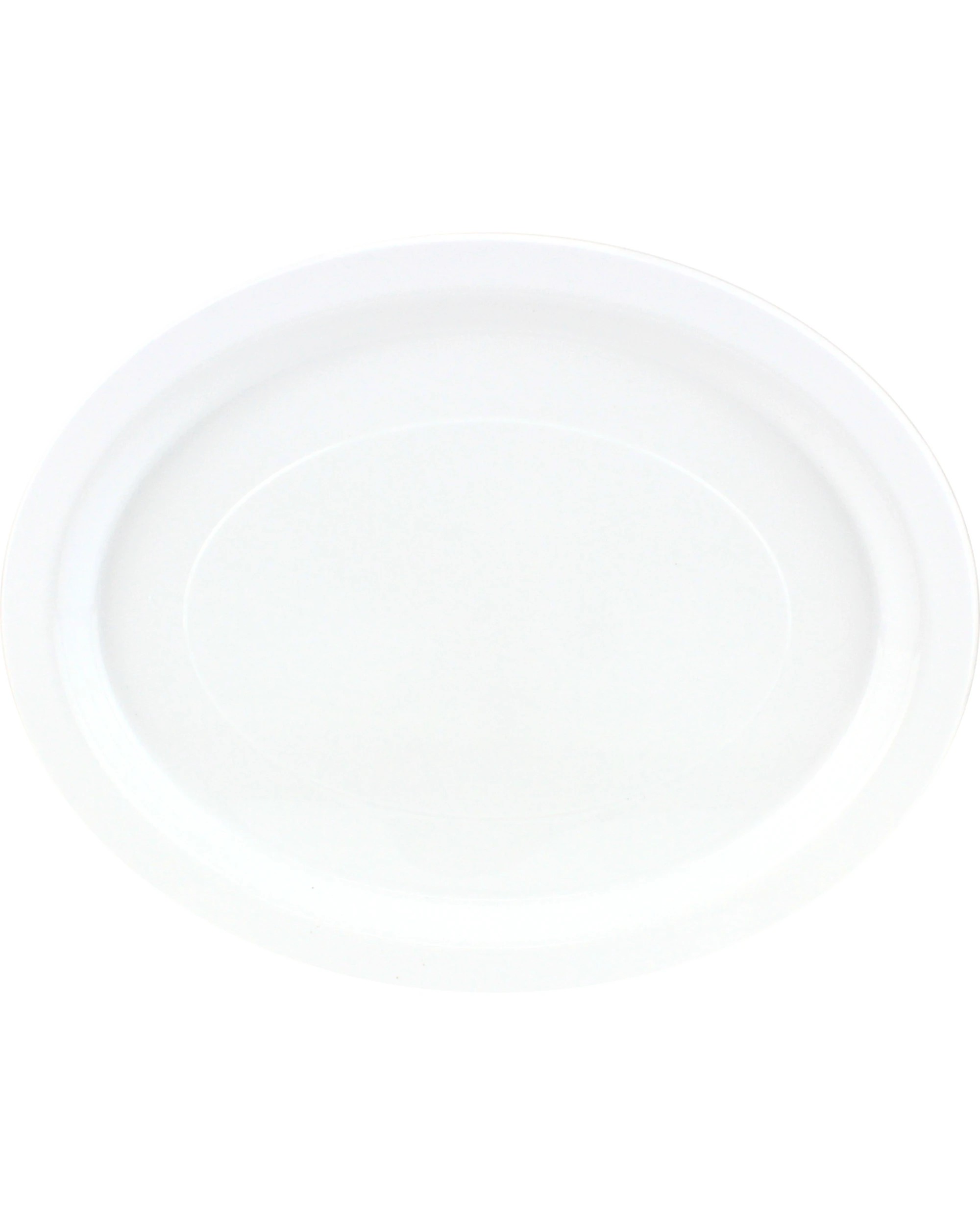 1 Lemon & Lime Lemon & Lime White Plastic Reusable Oval Plates Pack of 20 - White, 1 of 3