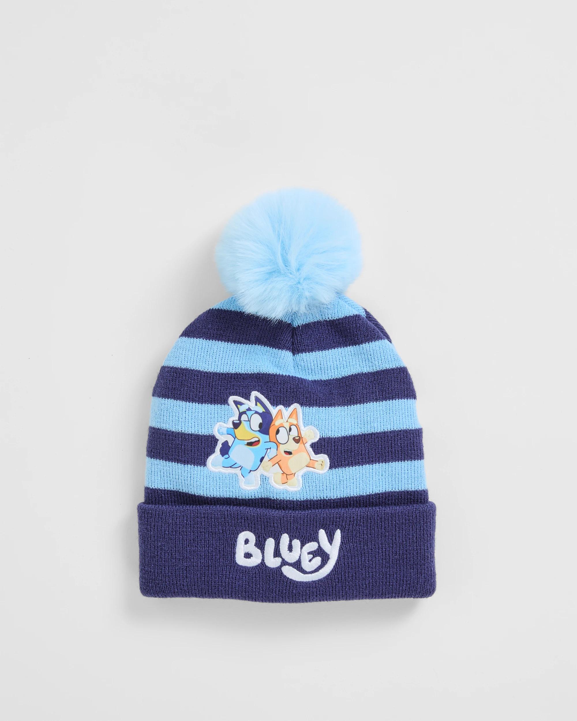 1 Bluey Stripe Beanie NAVY BLUE, 1 of 2