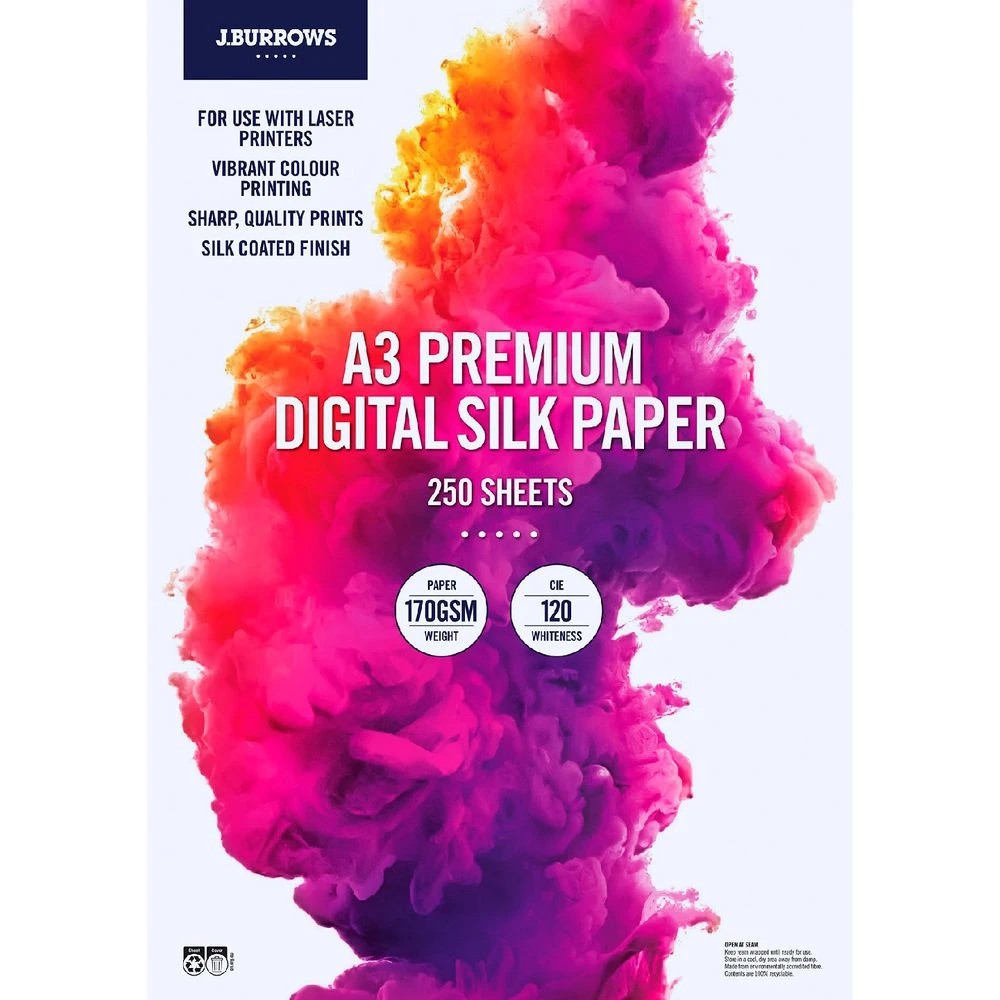 3 J.Burrows A3 170gsm Digital Silk Paper 250 Sheets, 3 of 3