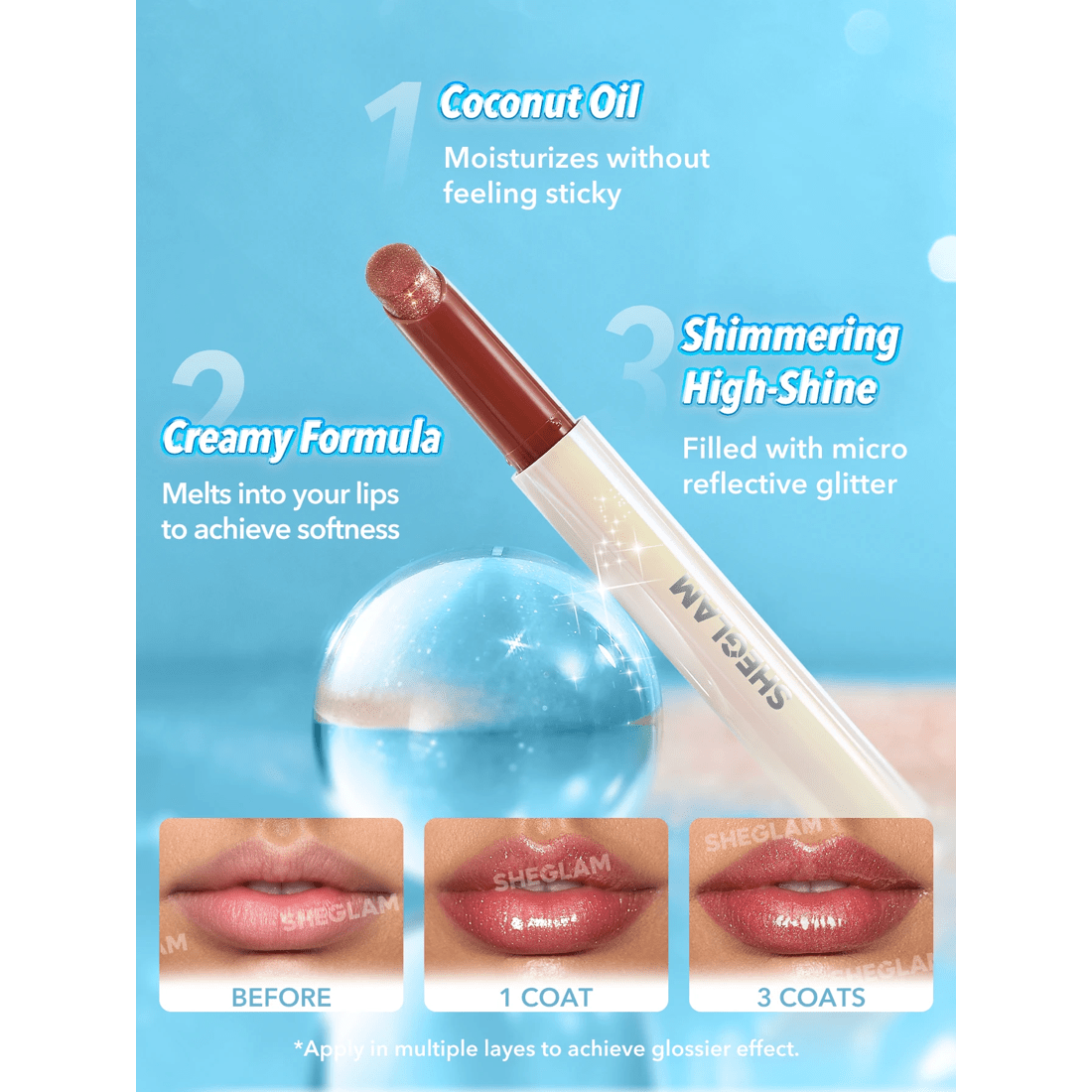 6 SHEGLAM Pout-Perfect Shimmer Lip Plumper - Sepia Kiss, 6 of 7