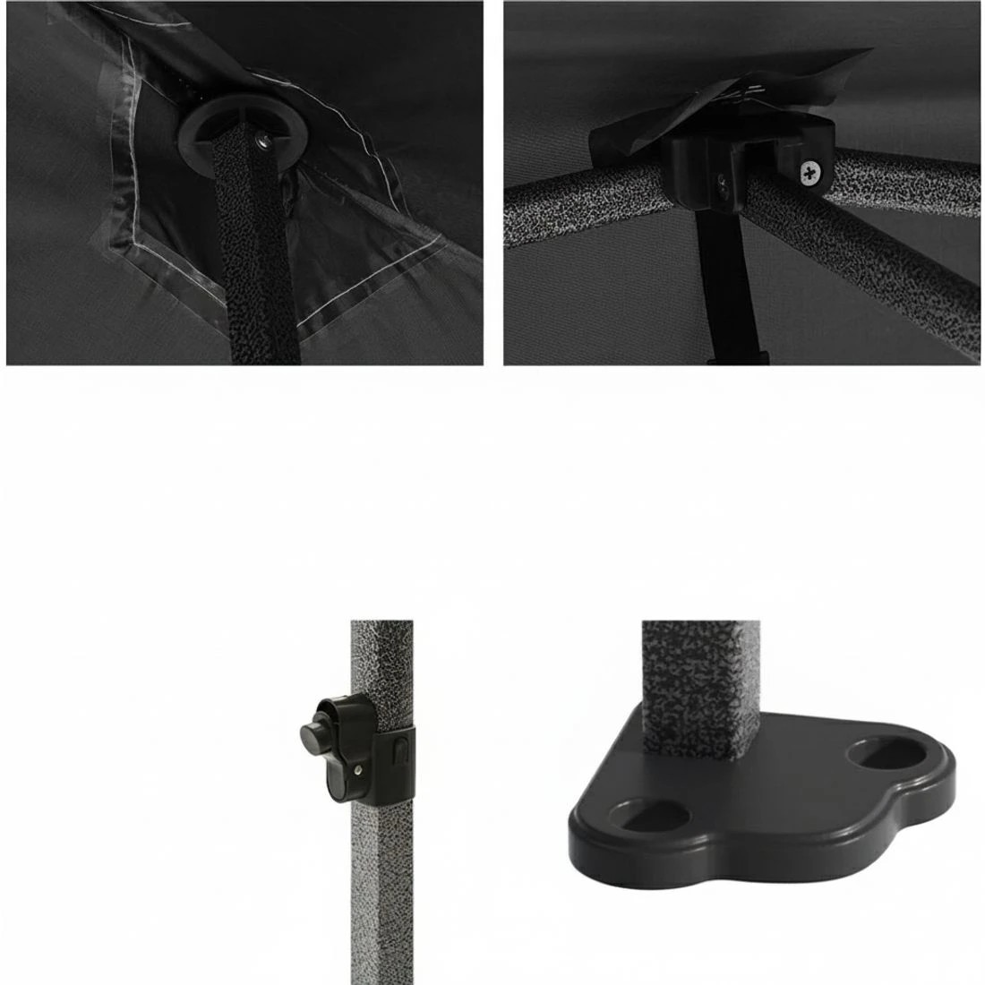 5 Instahut Gazebo Pop Up Marquee 3x6m Folding Tent Wedding Outdoor Camping Canopy Gazebos Shade - Black, 5 of 8