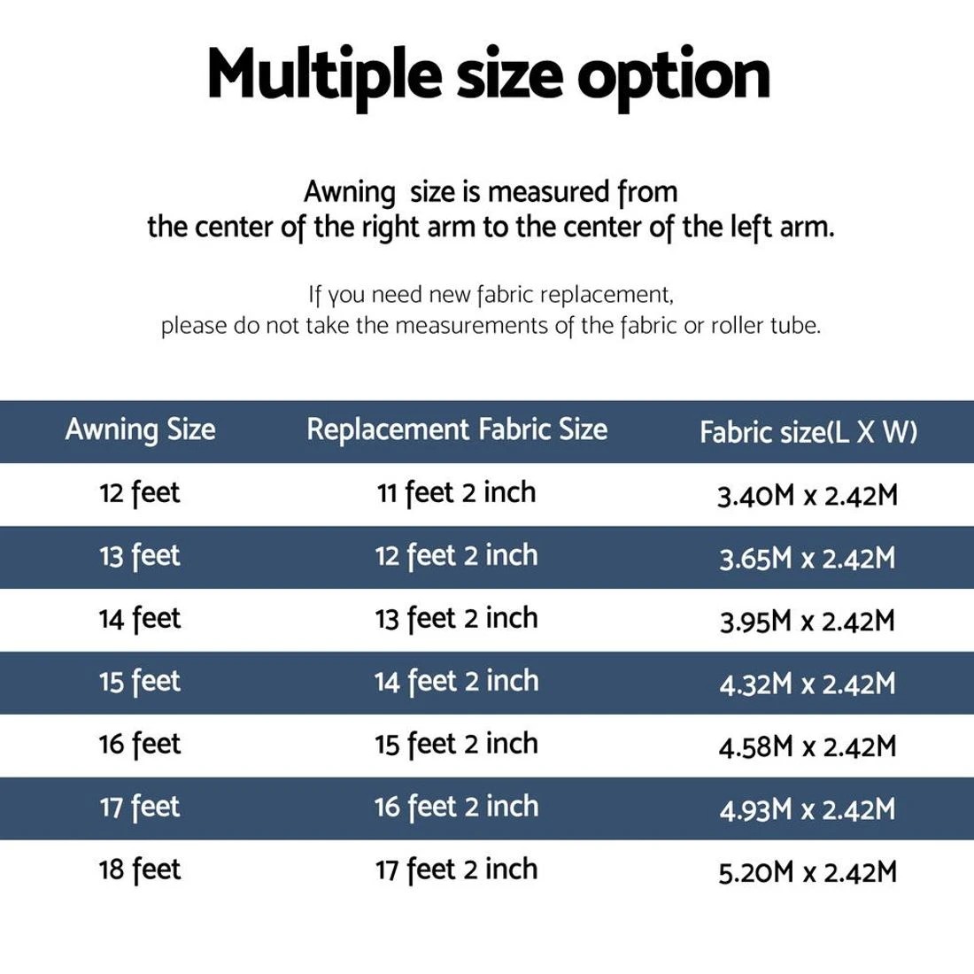 5 Weisshorn 16ft Caravan Awning RV Replacement Fabric 4.58M x 2.42M - Grey, 5 of 5
