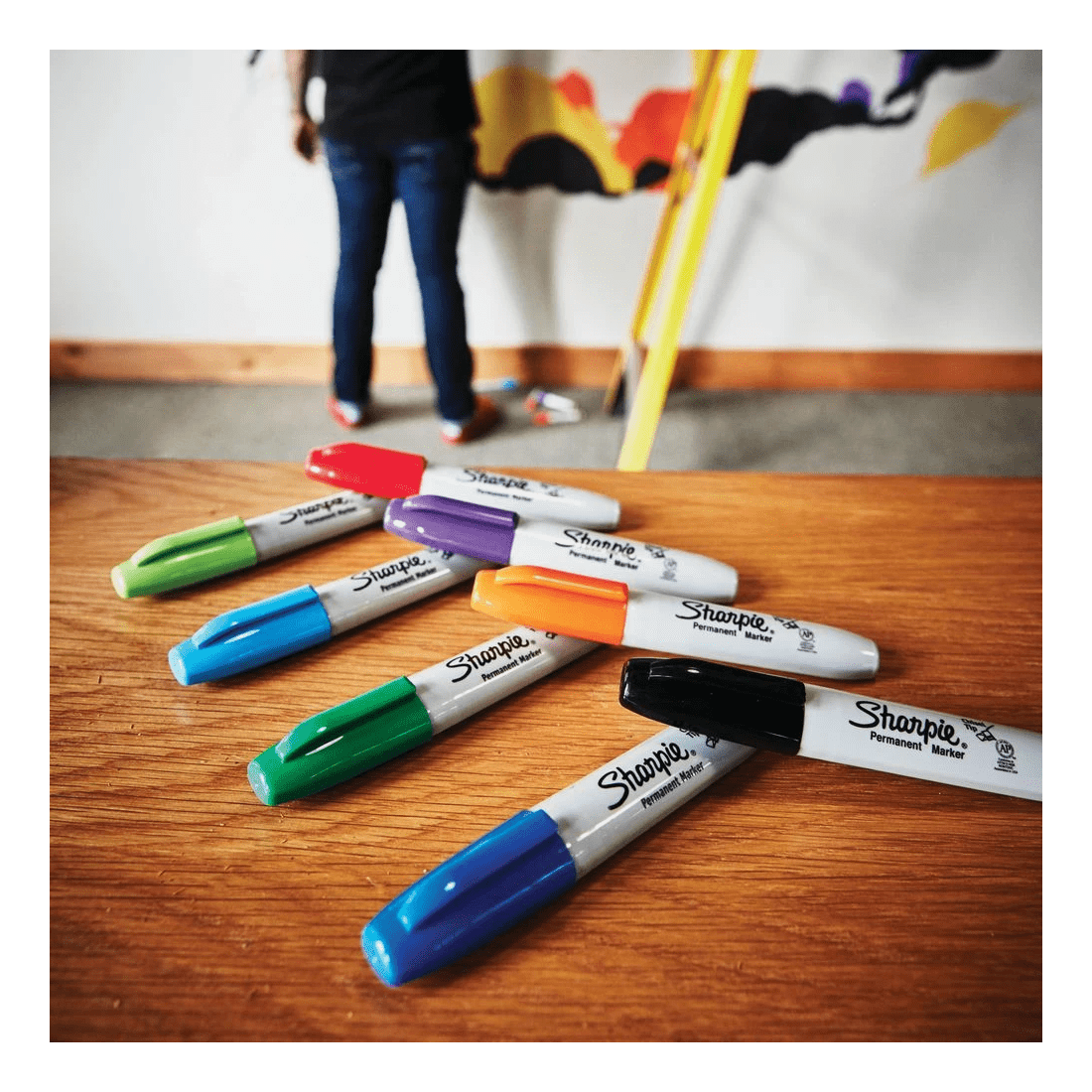 6 Sharpie Super Chisel Permanent Marker Black, 6 of 7