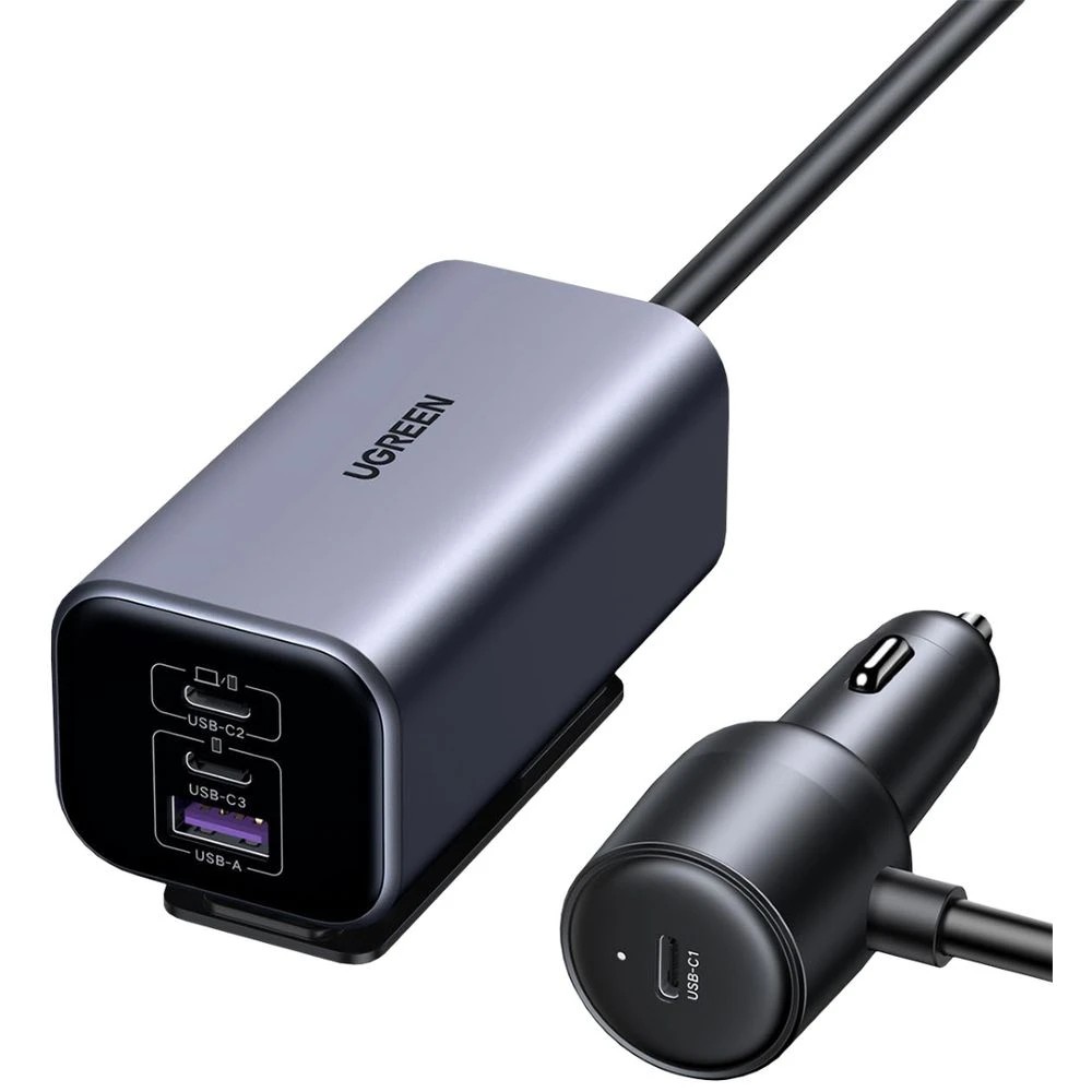 1 UGREEN 150W 4-Port Car Charger Black, 1 of 3
