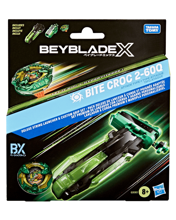 Beyblade X Deluxe String Launcher & Custom Grip Set