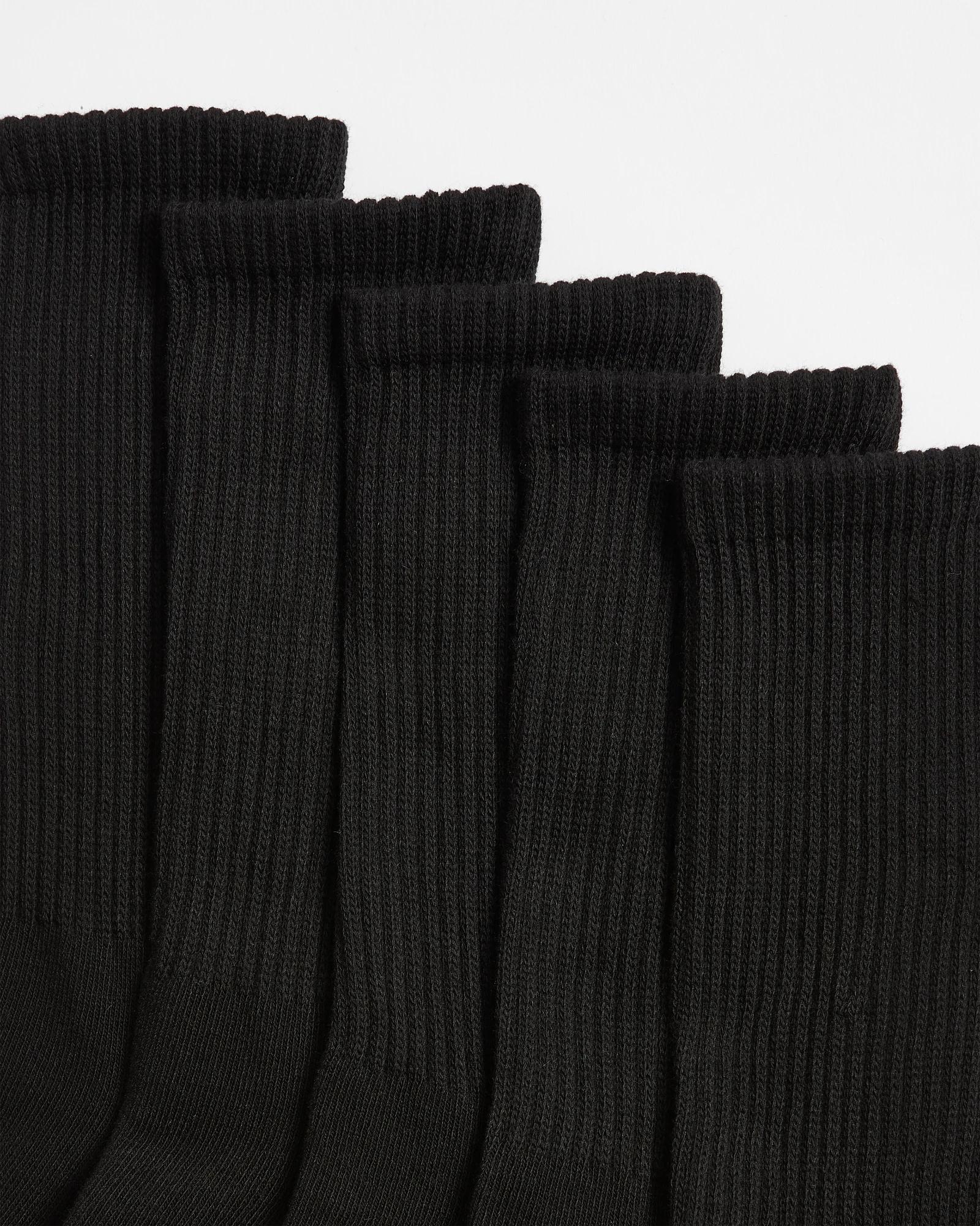 2 Target Active Australian Cotton Blend 5 Pack Crew Sport Socks BLACK, 2 of 3