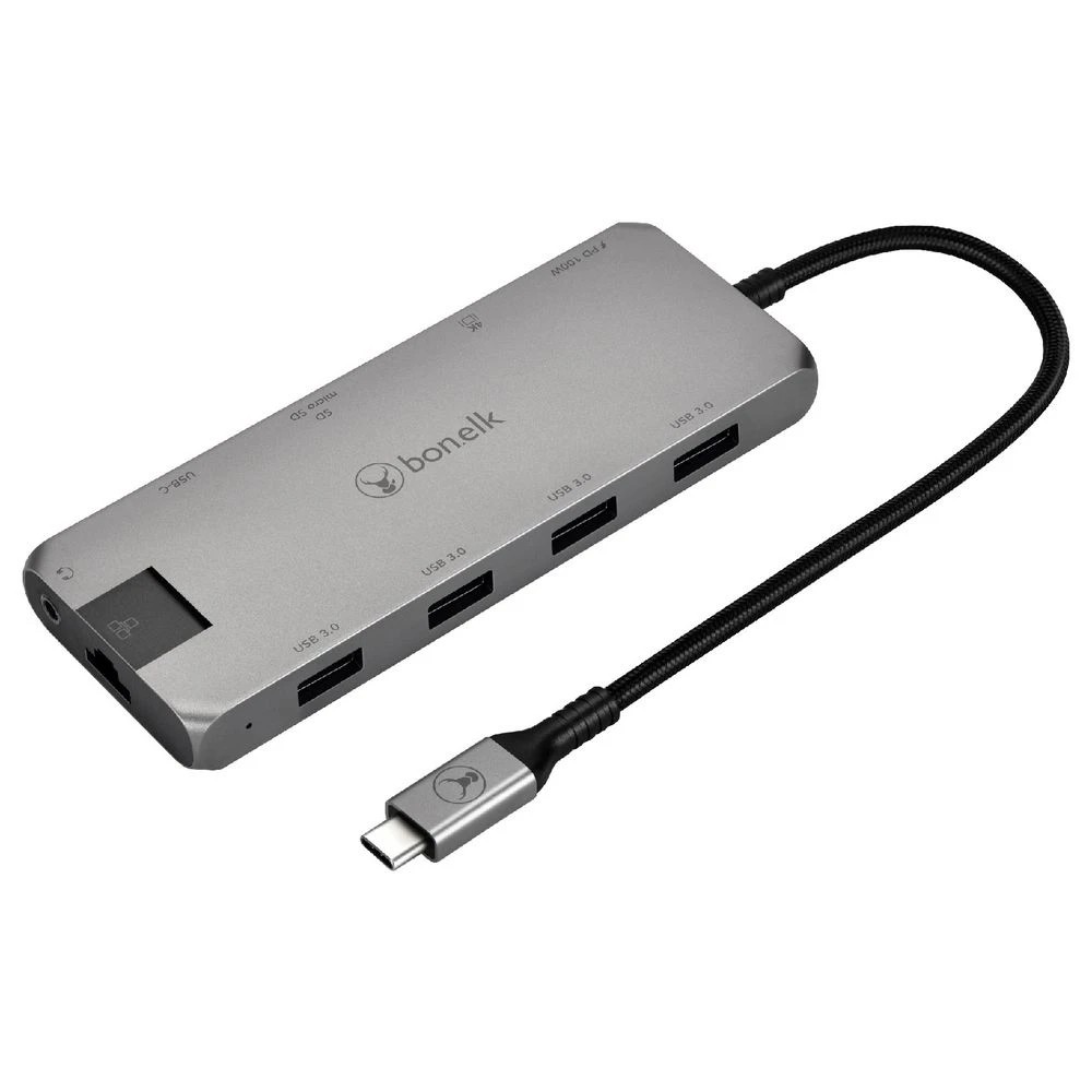 3 Bonelk Long-Life USB-C 11-in-1 Multiport Hub Space Grey, 3 of 7