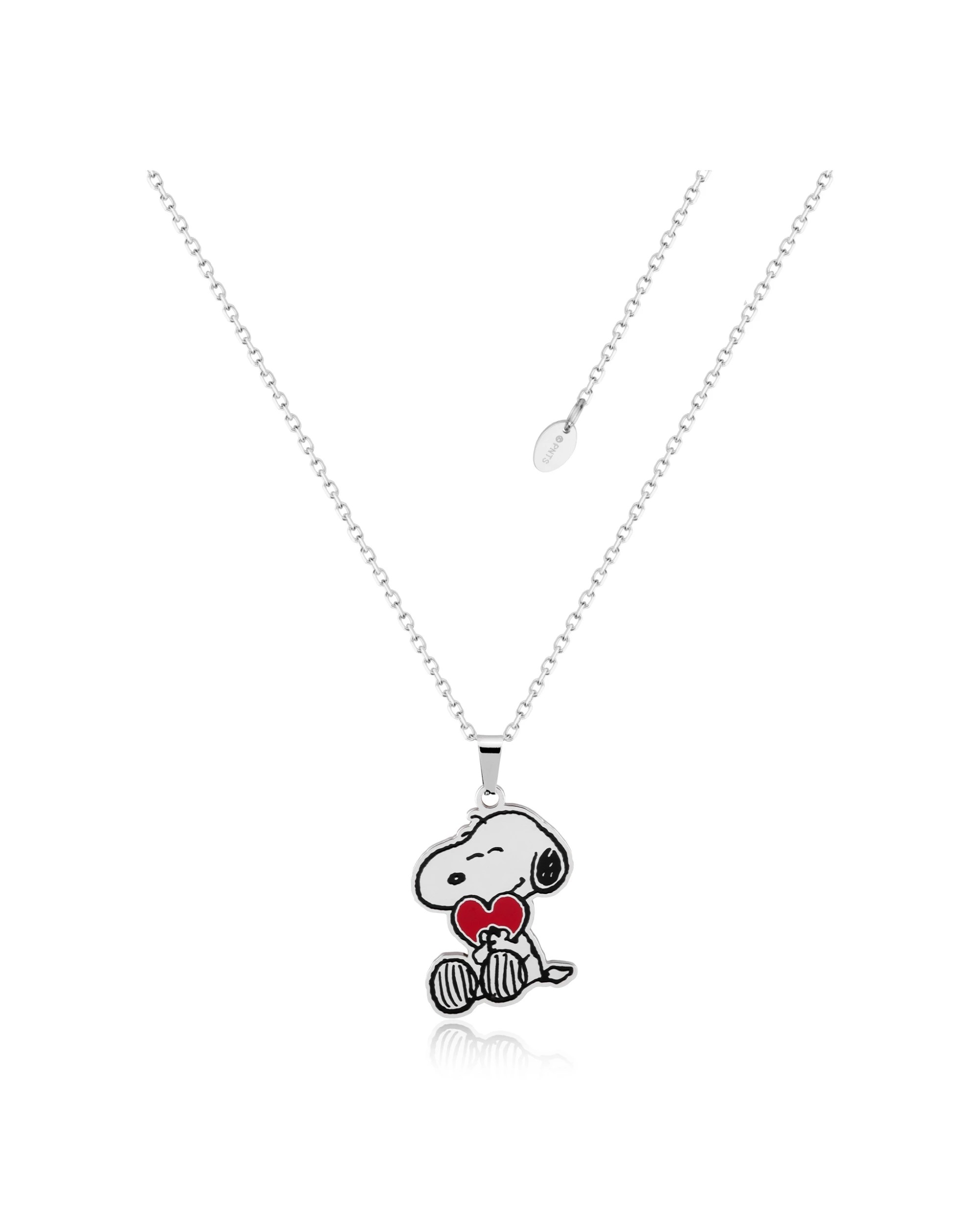 3 Couture Kingdom Peanuts Snoopy Heart Stud Earrings And Necklace Jewellery - Silver, 3 of 4