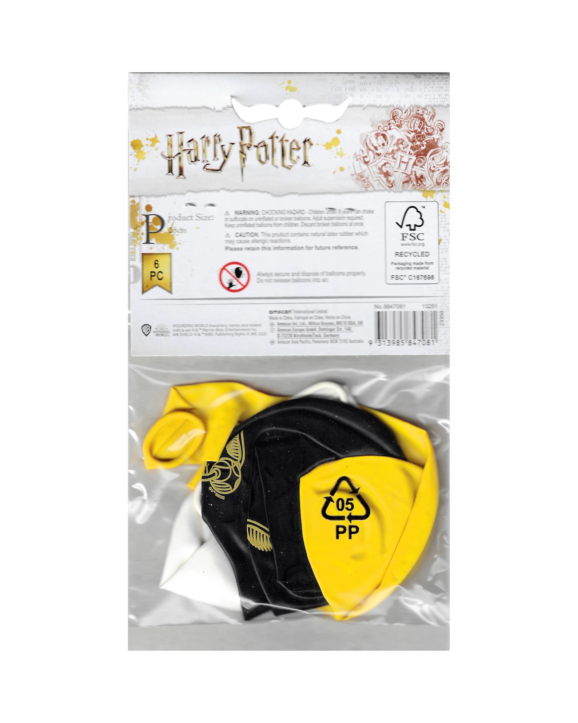 3 Amscan Inc. Harry Potter Wizarding World Latex Balloons Pack of 6 - Multi, 3 of 3