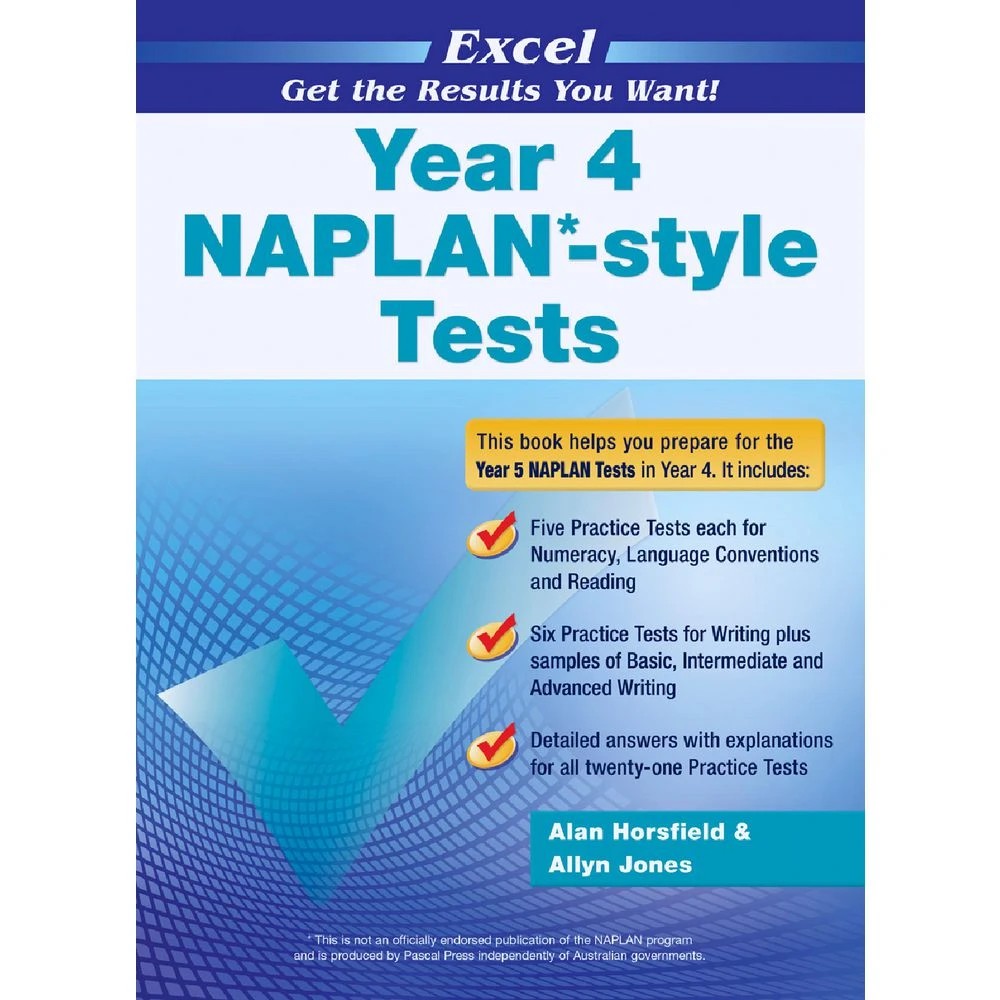 1 Excel NAPLAN Style Tests Year 4, 1 of 1