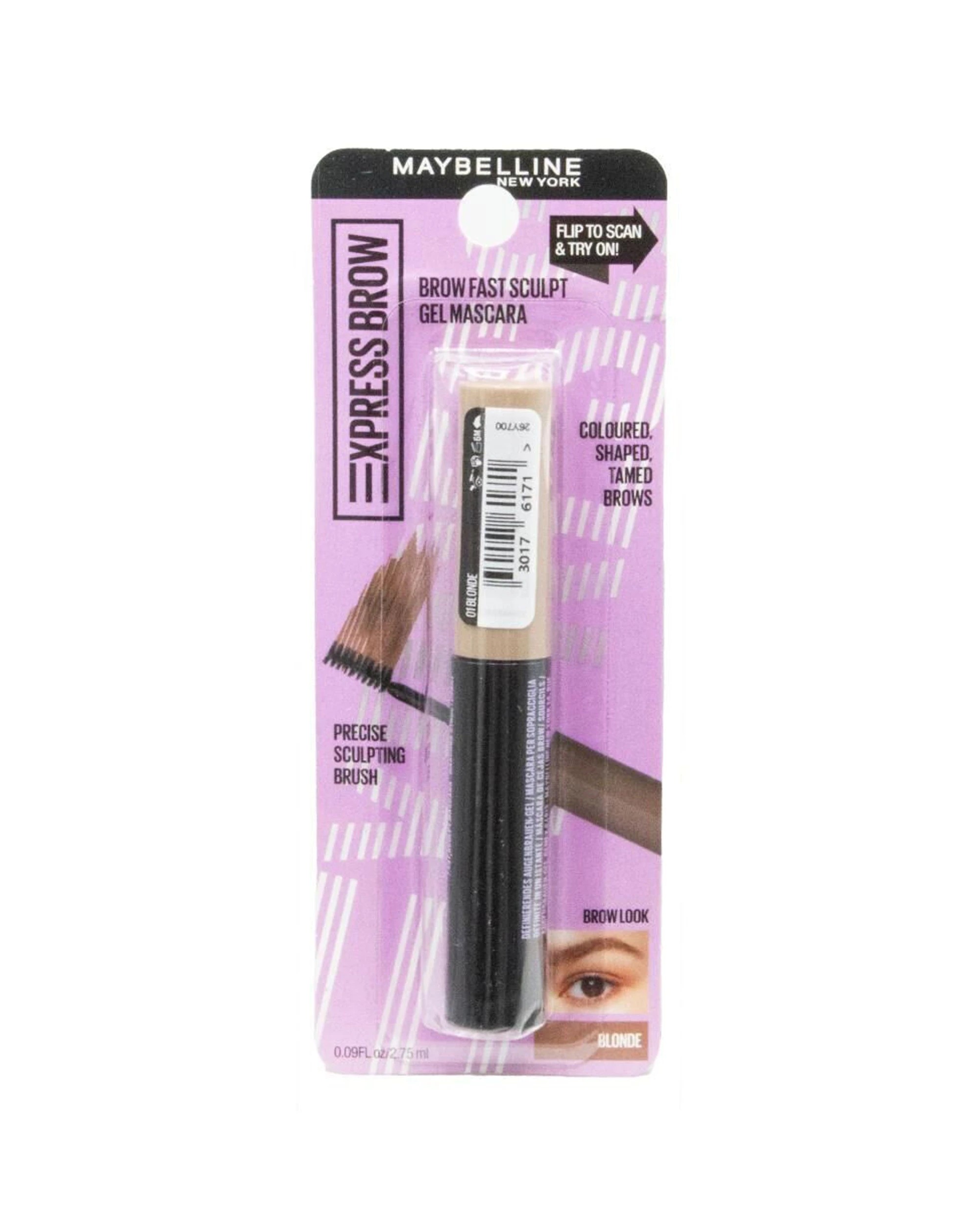2 Maybelline 3PK Express Brow Fast Sculpt Gel Mascara 2.75ml Instant Hold - Black, 2 of 3