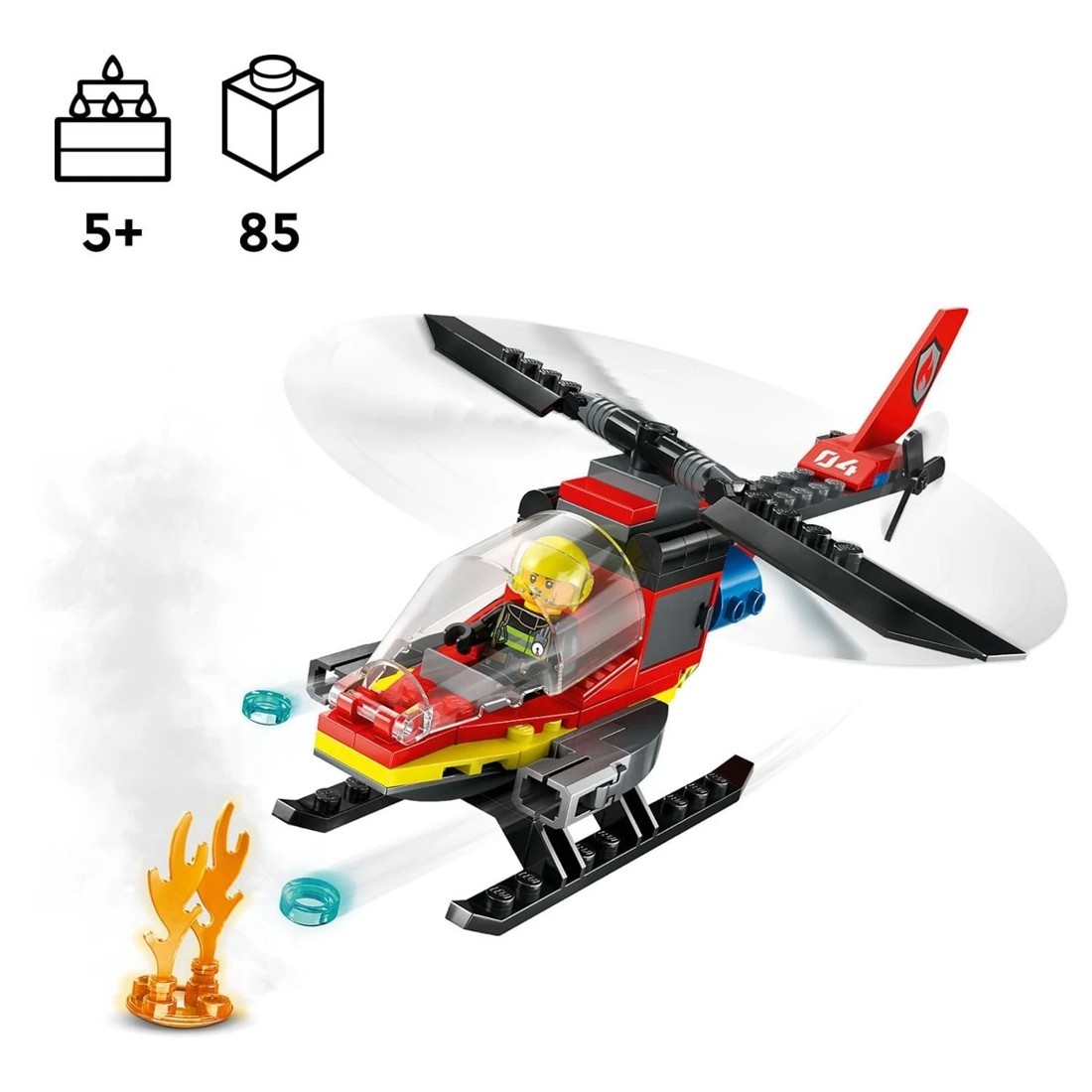 10 LEGO City Fire Rescue Helicopter 60411, 10 of 11