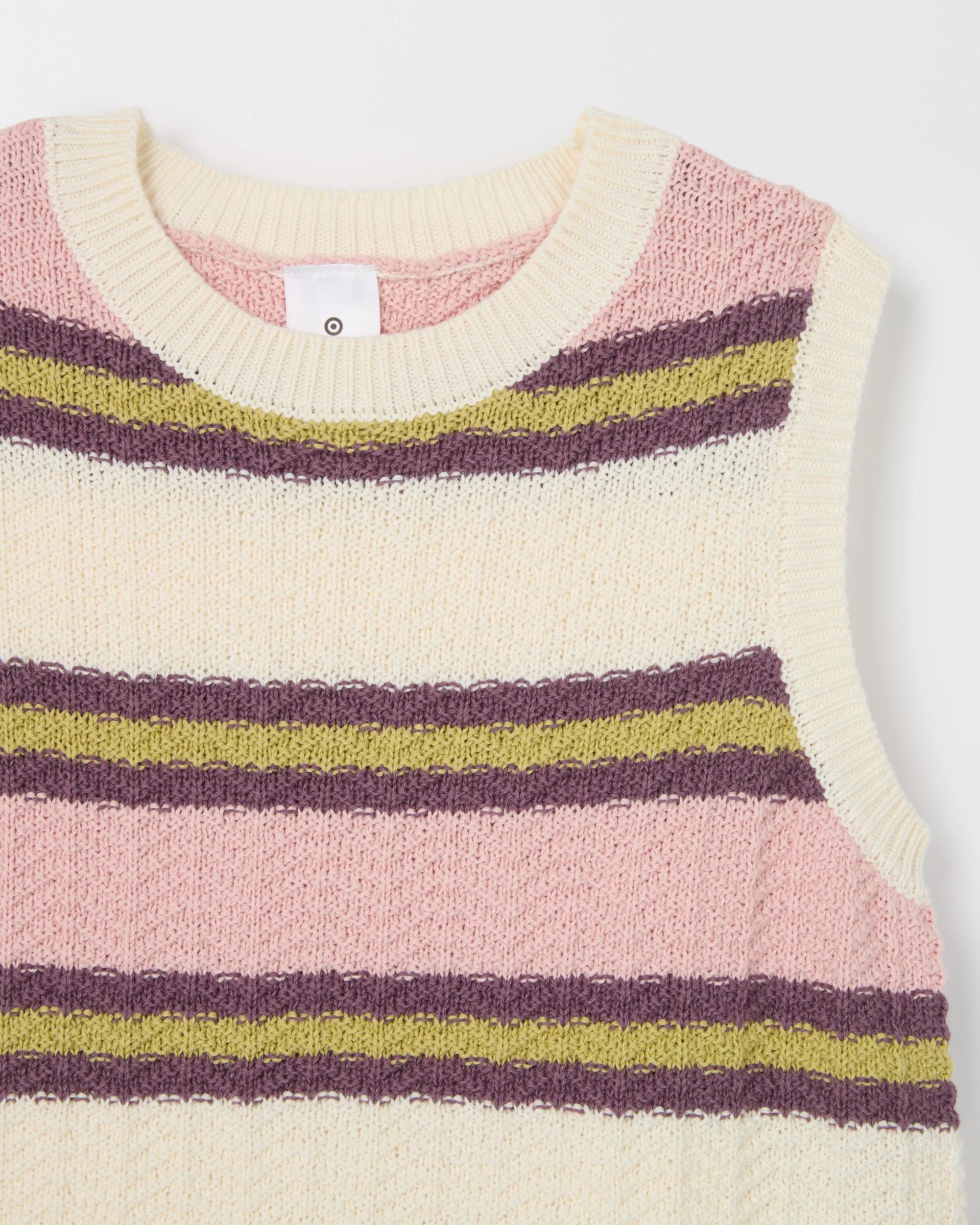7 Target Kids Australian Cotton Crochet Knit Tank Top STRIPE MULTI, 7 of 7