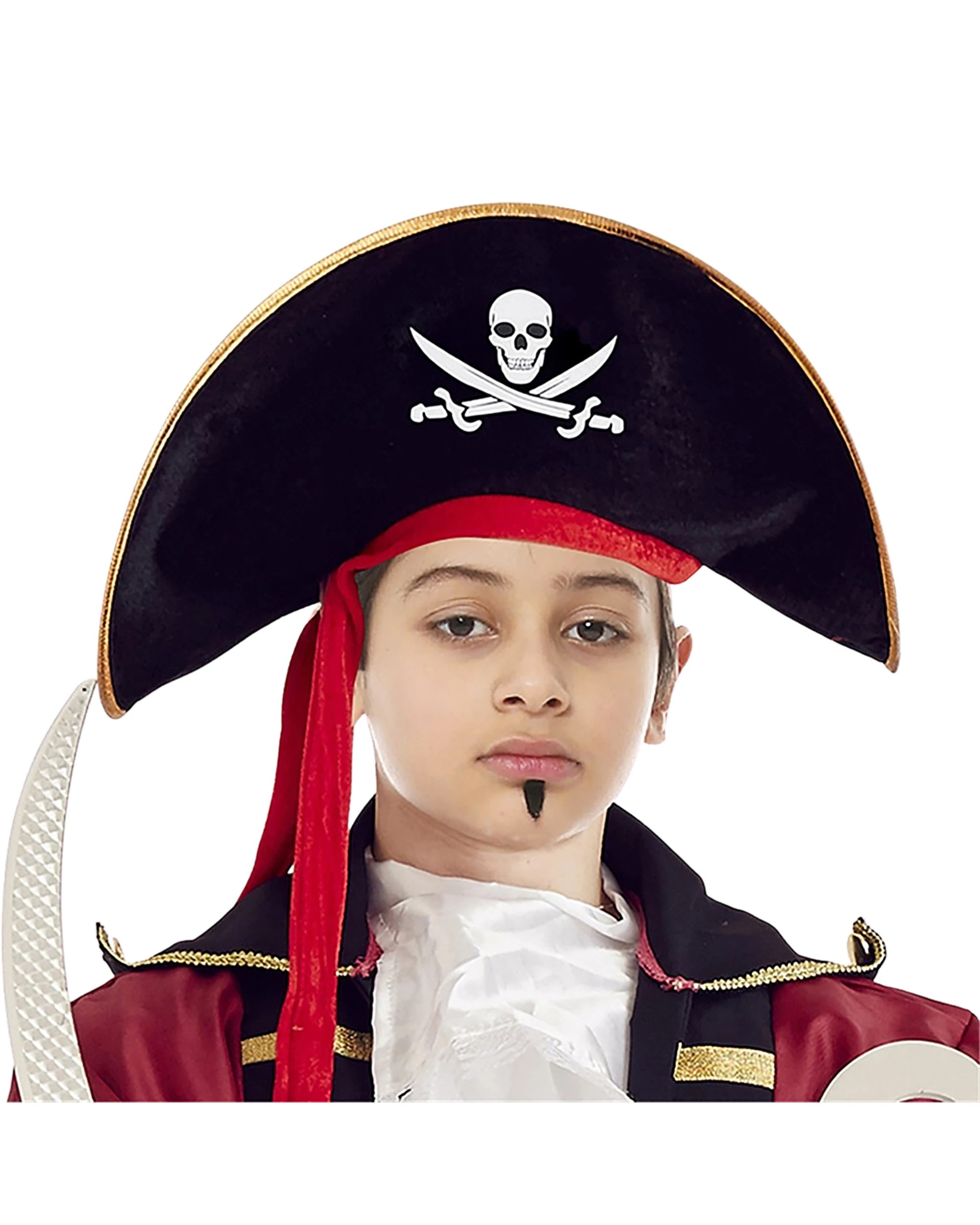 2 Oceana Kids Captain Pirate Hat - One Size - Black, 2 of 2