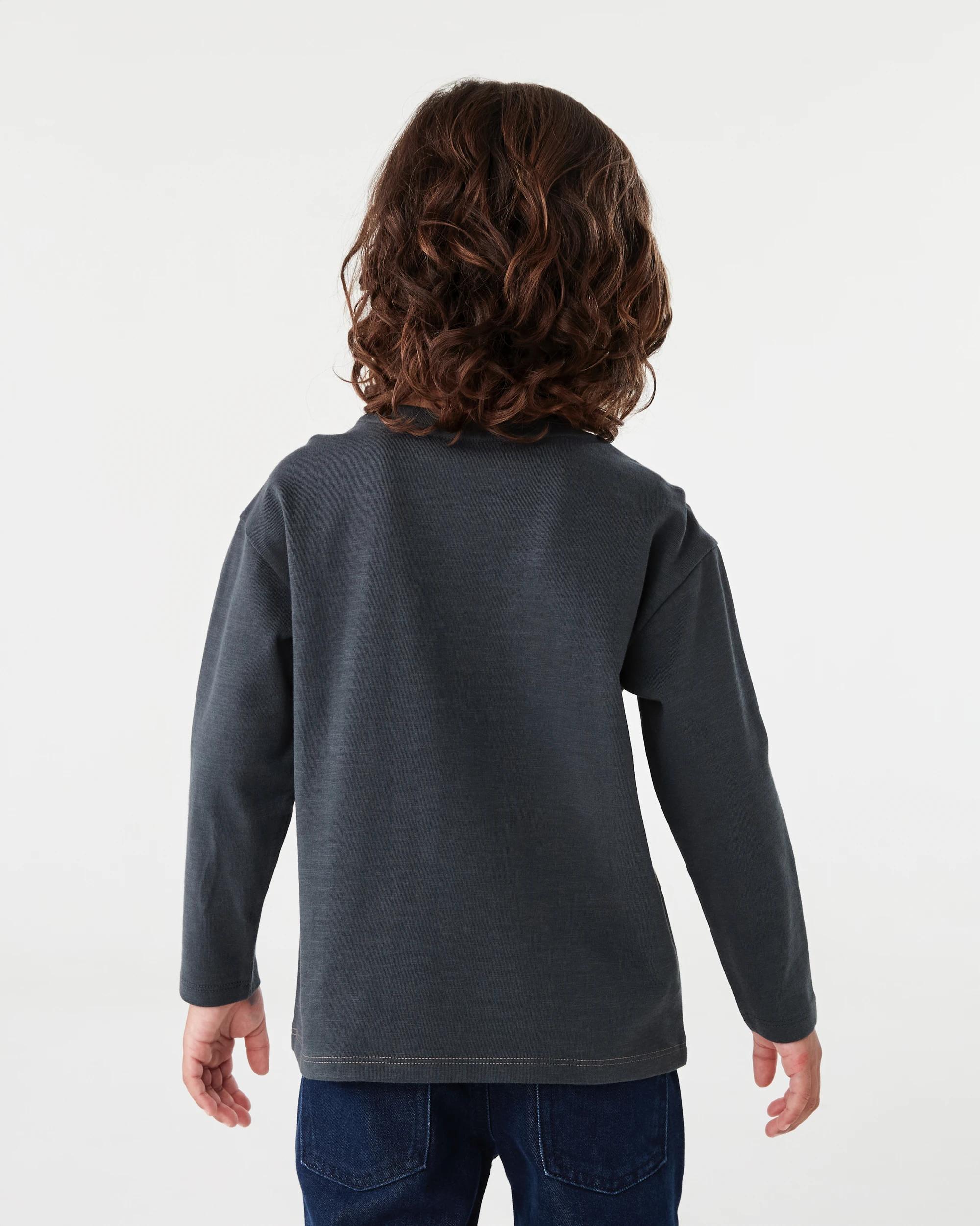 2 Long Sleeve Panel T-shirt Mlky Brwn, 2 of 7