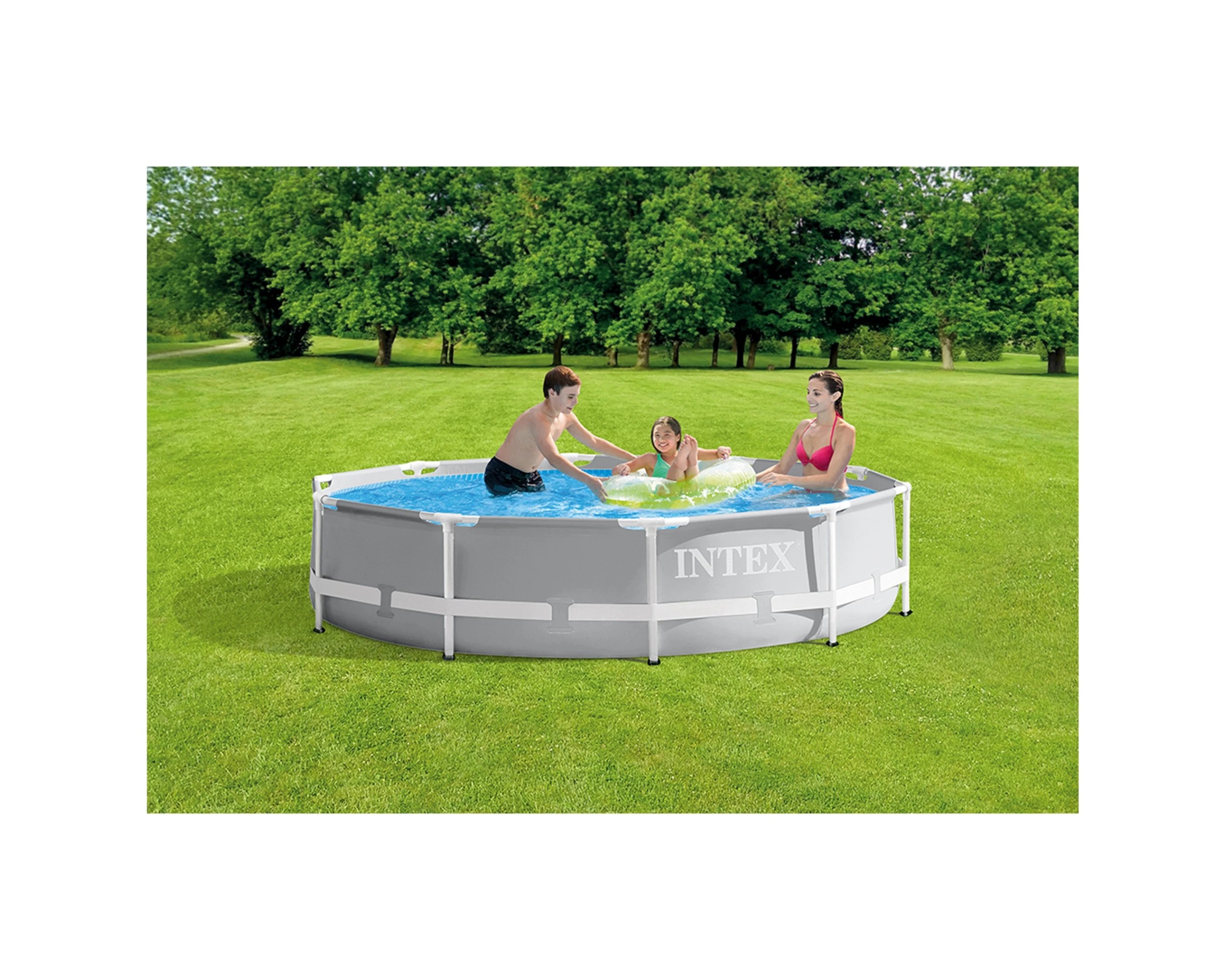 4 INTEX 3.05m X 76cm Prism Frame Premium Above Ground Pool Set 4485L Pump - Grey, 4 of 7
